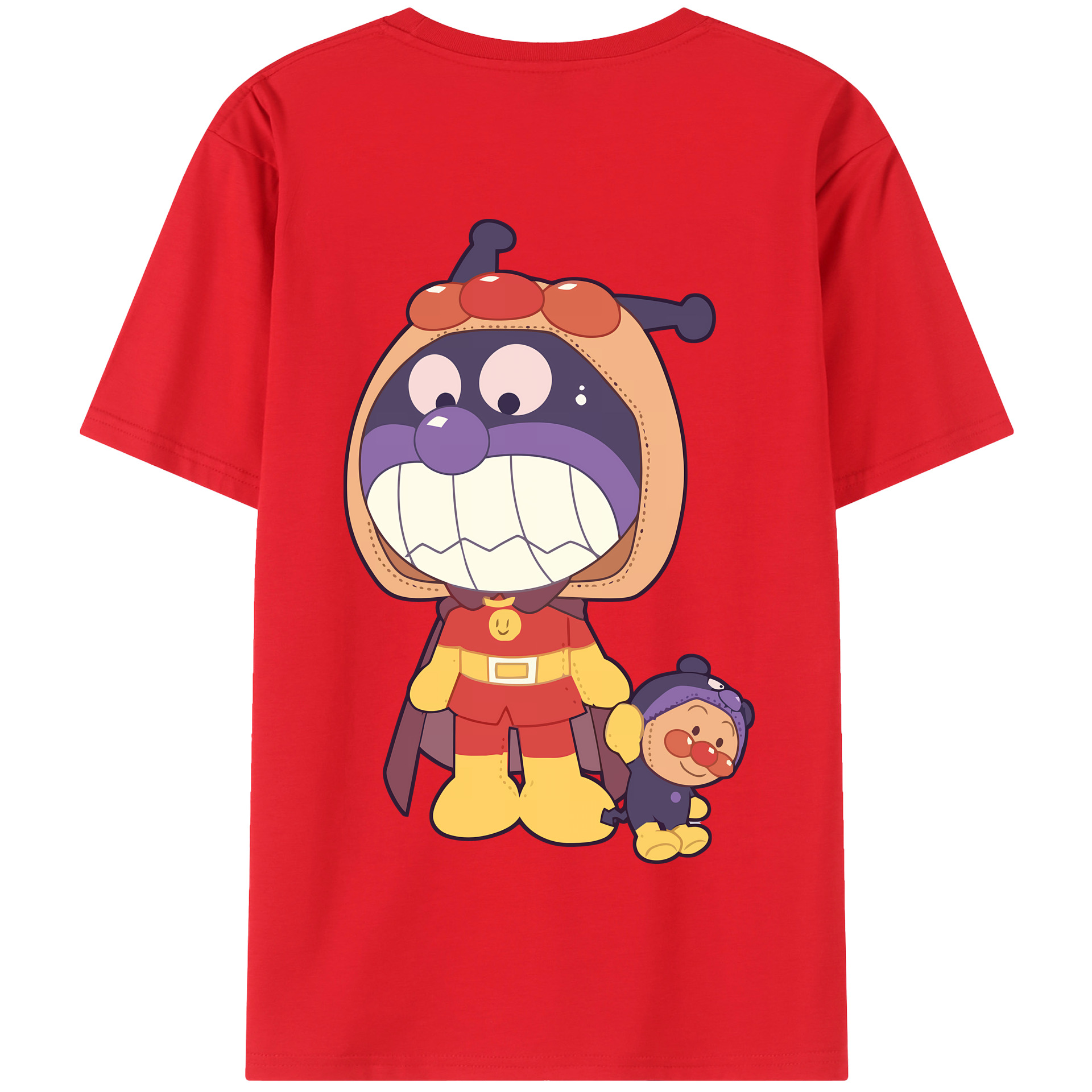 （画像用） アンパンマン Anpanman 綿100％半袖Tシャツ（背面プリント）