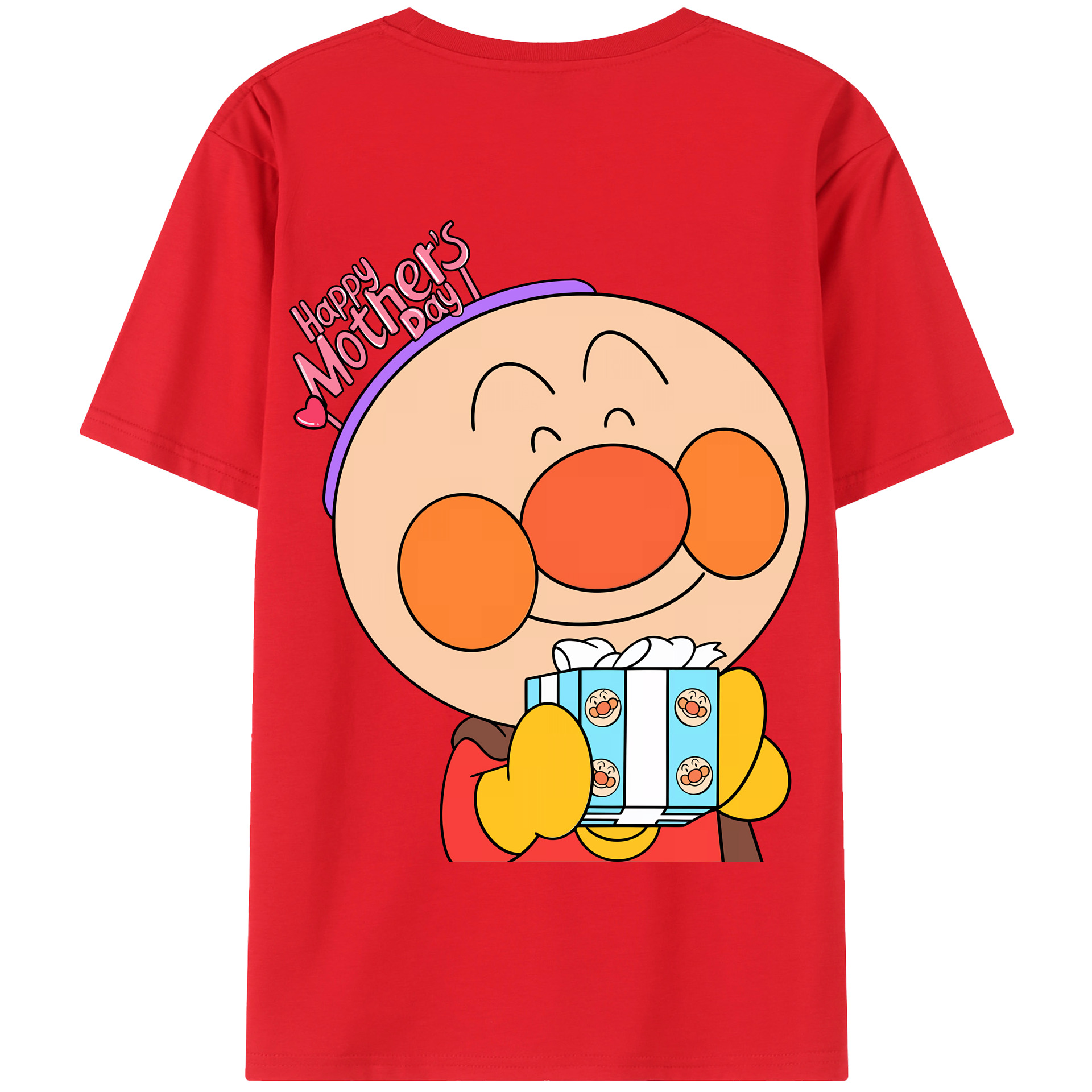 （画像用） アンパンマン Anpanman 綿100％半袖Tシャツ（背面プリント）