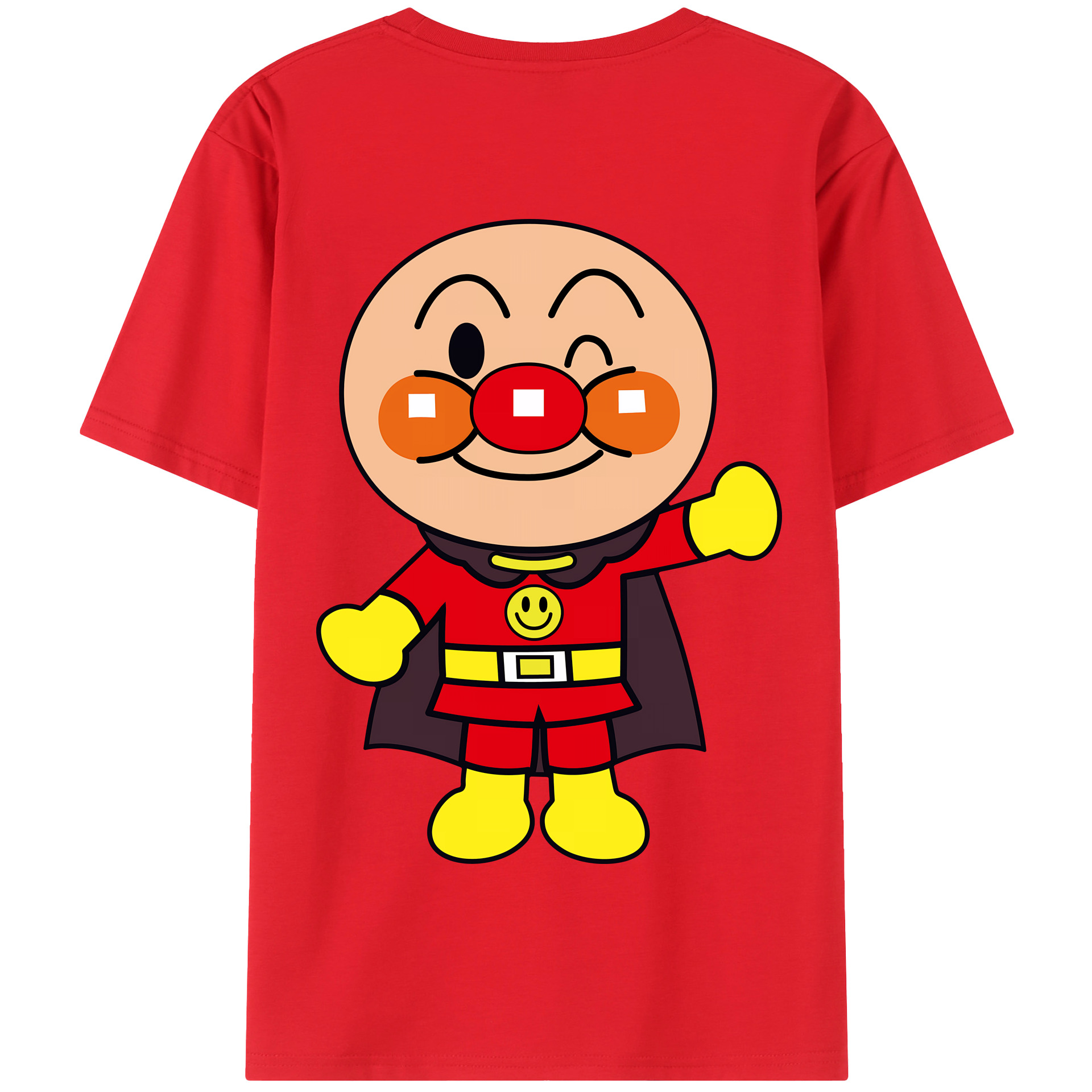 （画像用） アンパンマン Anpanman 綿100％半袖Tシャツ（背面プリント）