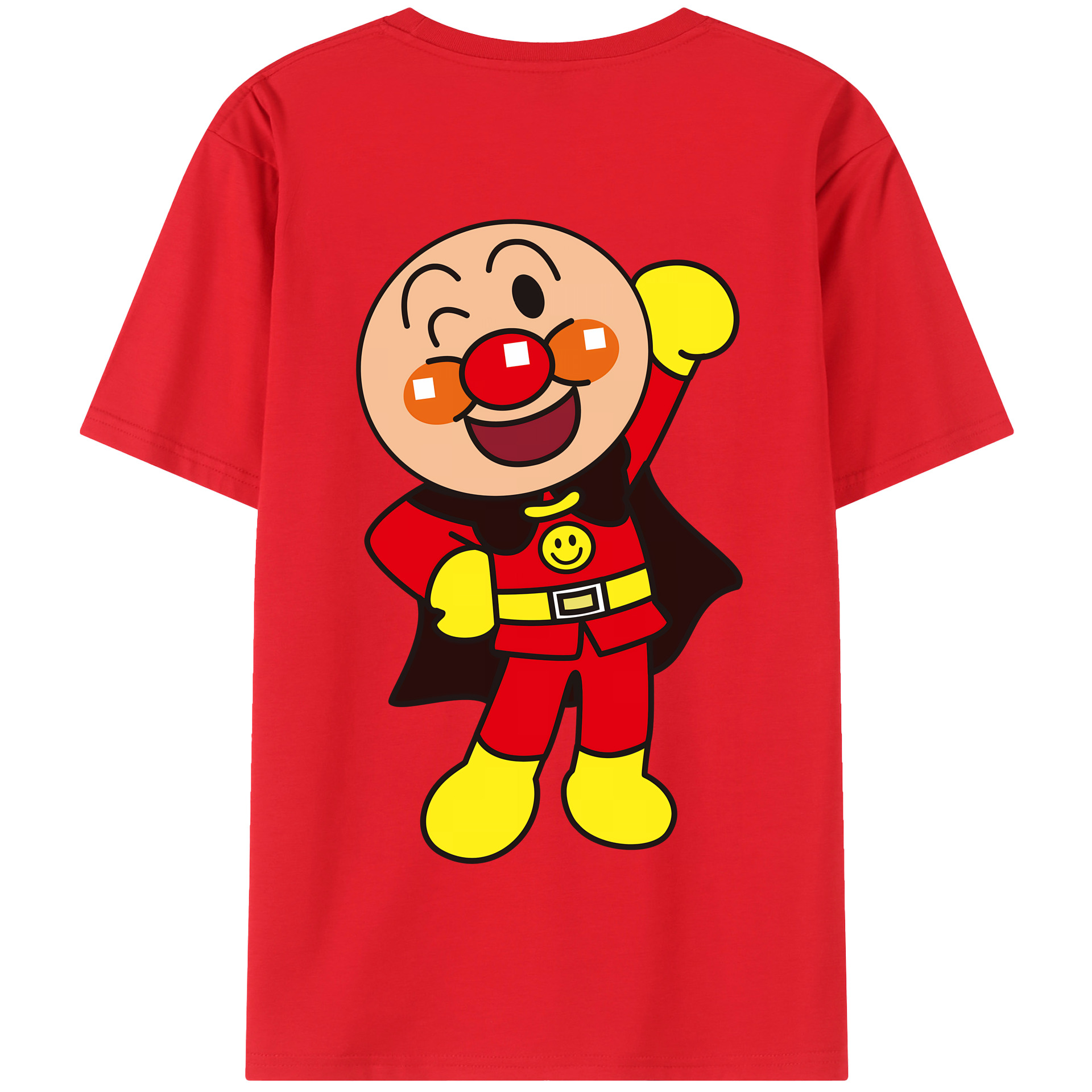 （画像用） アンパンマン Anpanman 綿100％半袖Tシャツ（背面プリント）