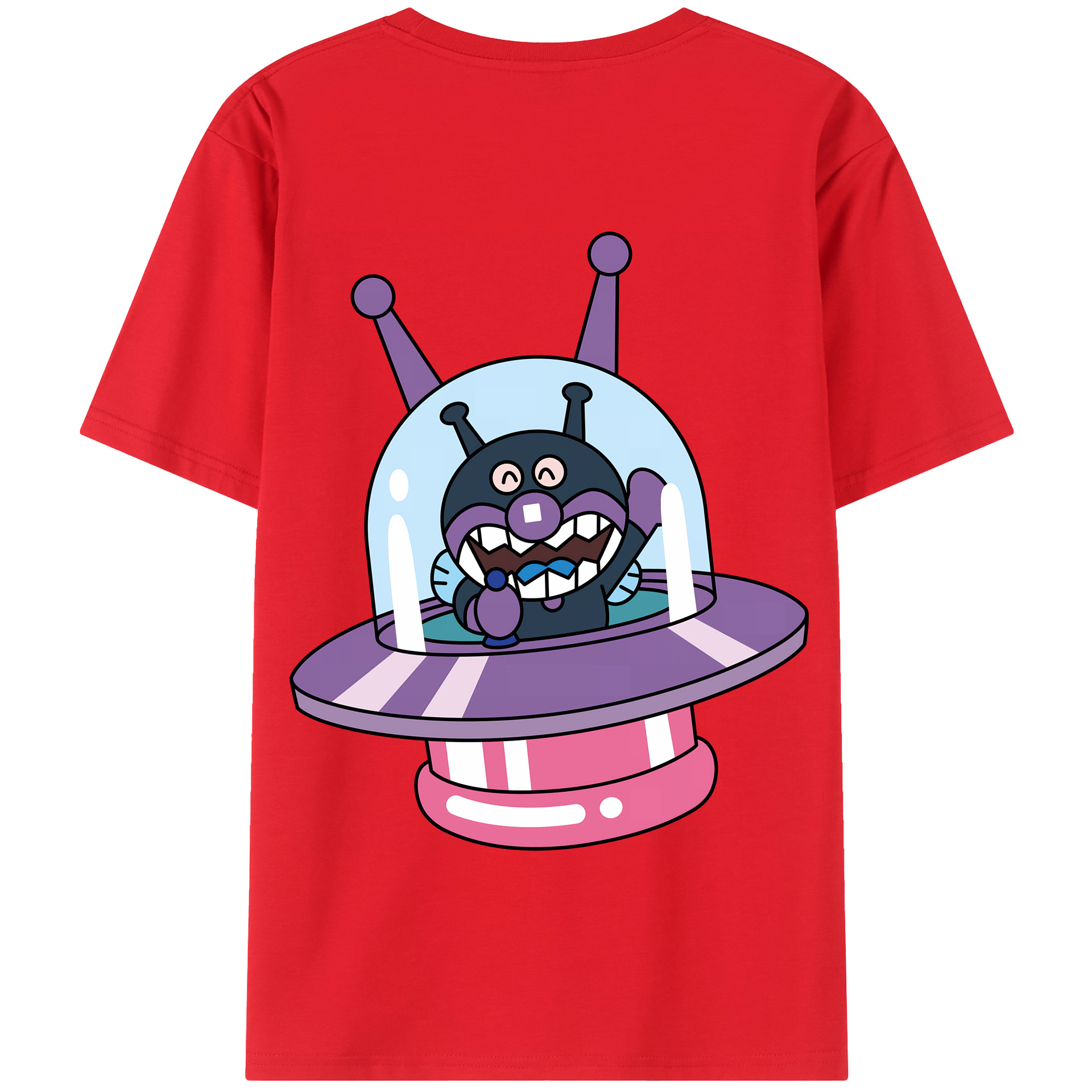（画像用） アンパンマン Anpanman 綿100％半袖Tシャツ（背面プリント）