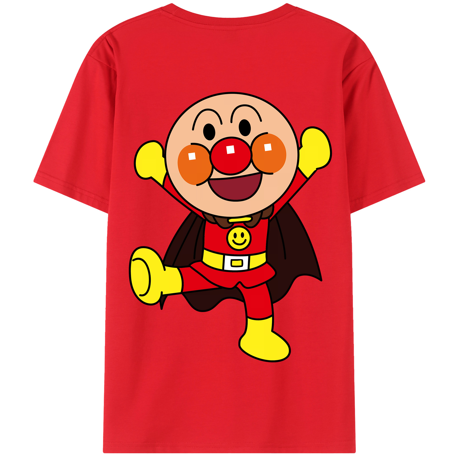 （画像用） アンパンマン Anpanman 綿100％半袖Tシャツ（背面プリント）