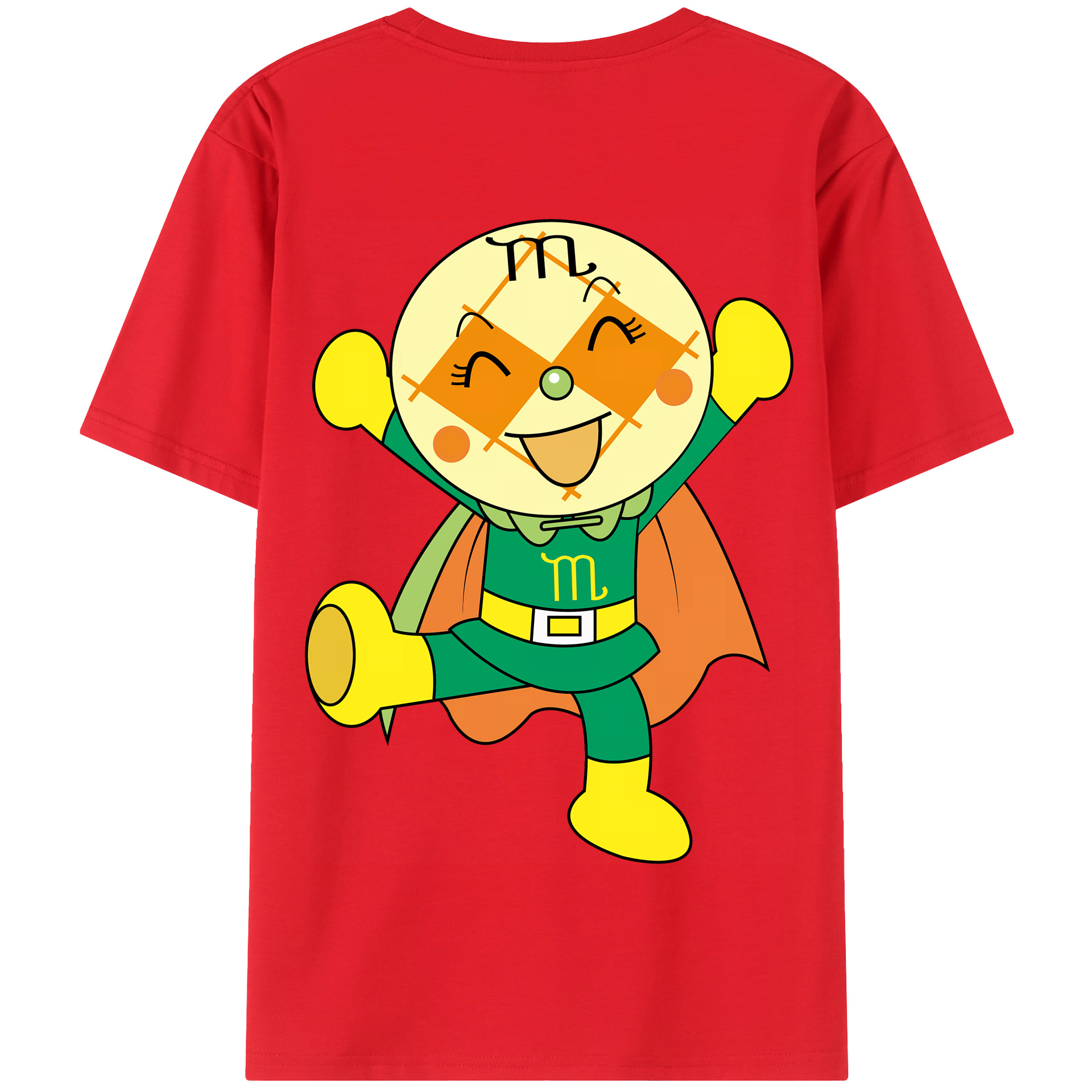 （画像用） アンパンマン Anpanman 綿100％半袖Tシャツ（背面プリント）