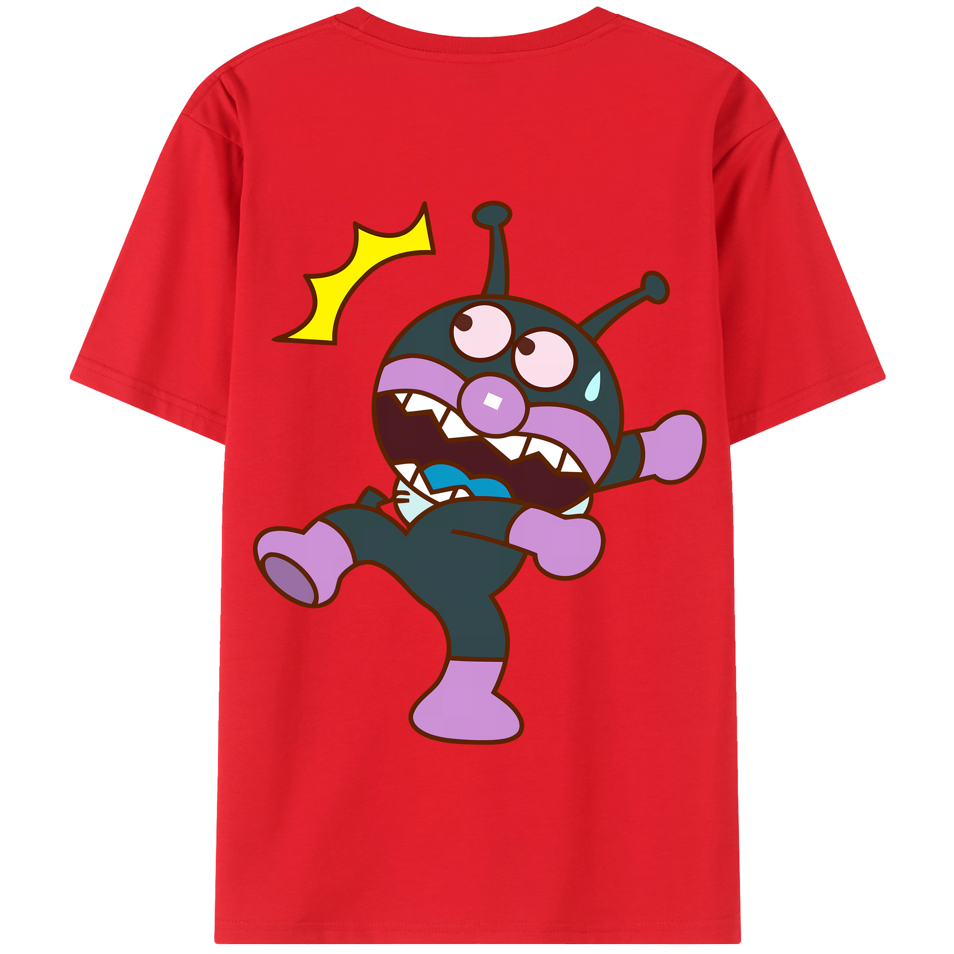 （画像用） アンパンマン Anpanman 綿100％半袖Tシャツ（背面プリント）