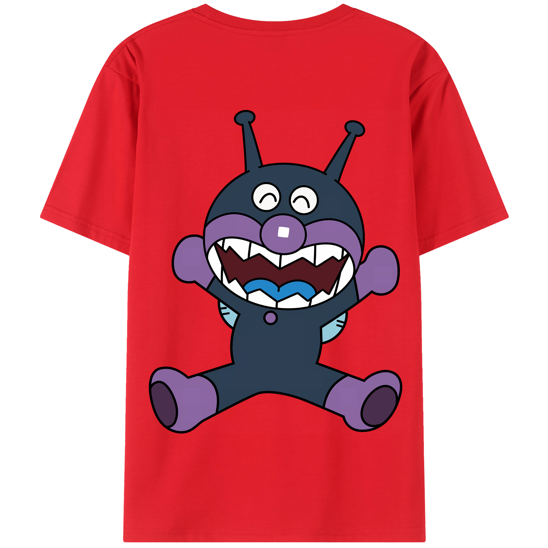 （画像用） アンパンマン Anpanman 綿100％半袖Tシャツ（背面プリント）