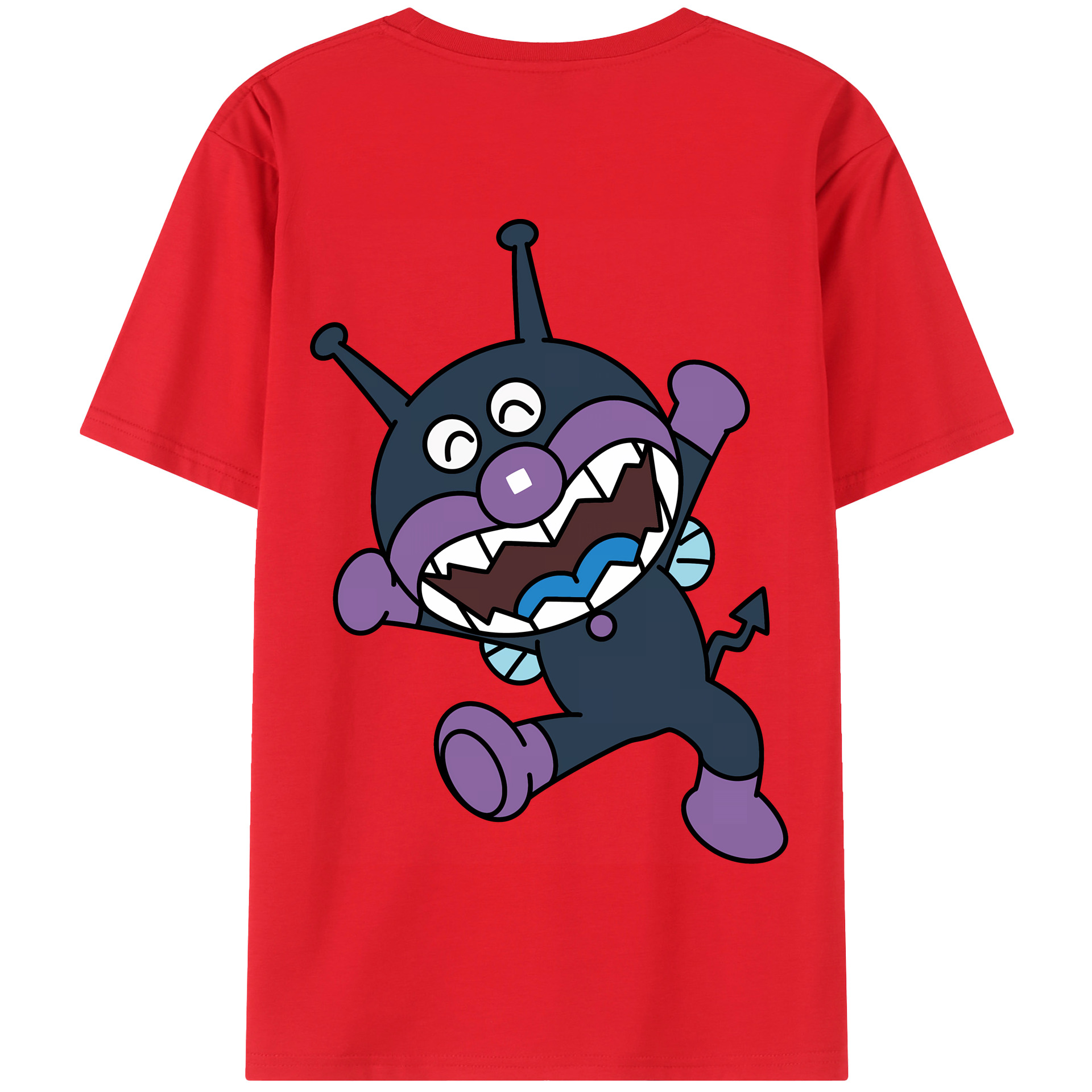 （画像用） アンパンマン Anpanman 綿100％半袖Tシャツ（背面プリント）