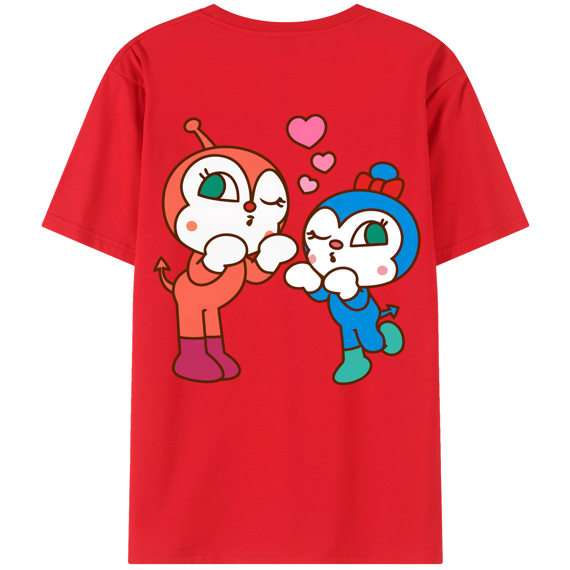 （画像用） アンパンマン Anpanman 綿100％半袖Tシャツ（背面プリント）