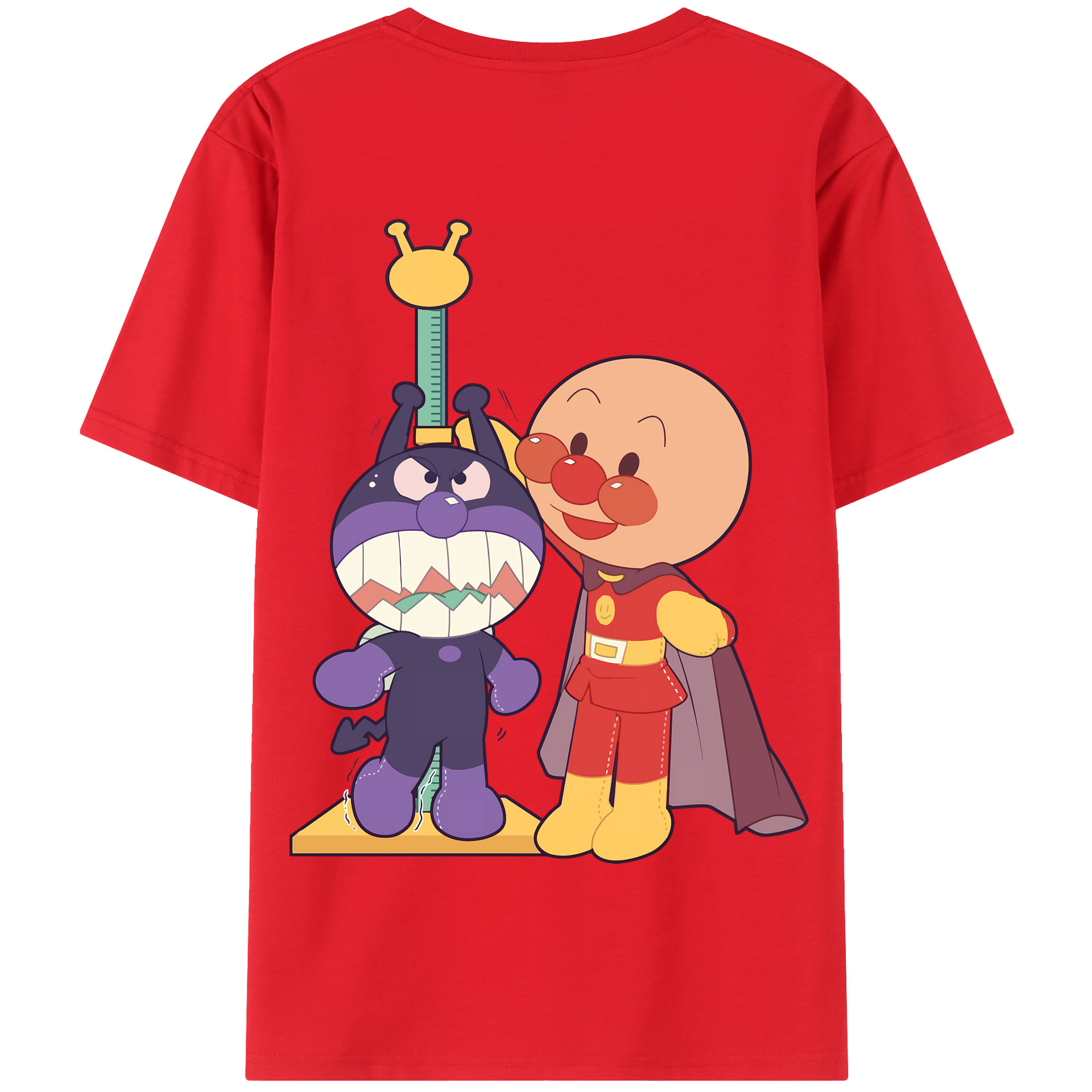 （画像用） アンパンマン Anpanman 綿100％半袖Tシャツ（背面プリント）