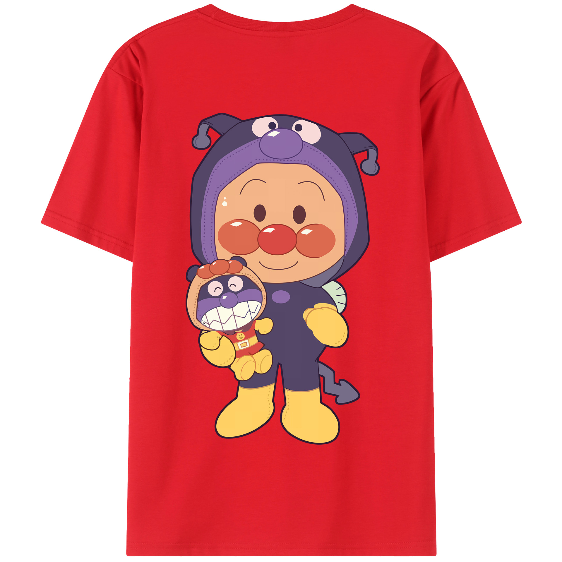 （画像用） アンパンマン Anpanman 綿100％半袖Tシャツ（背面プリント）