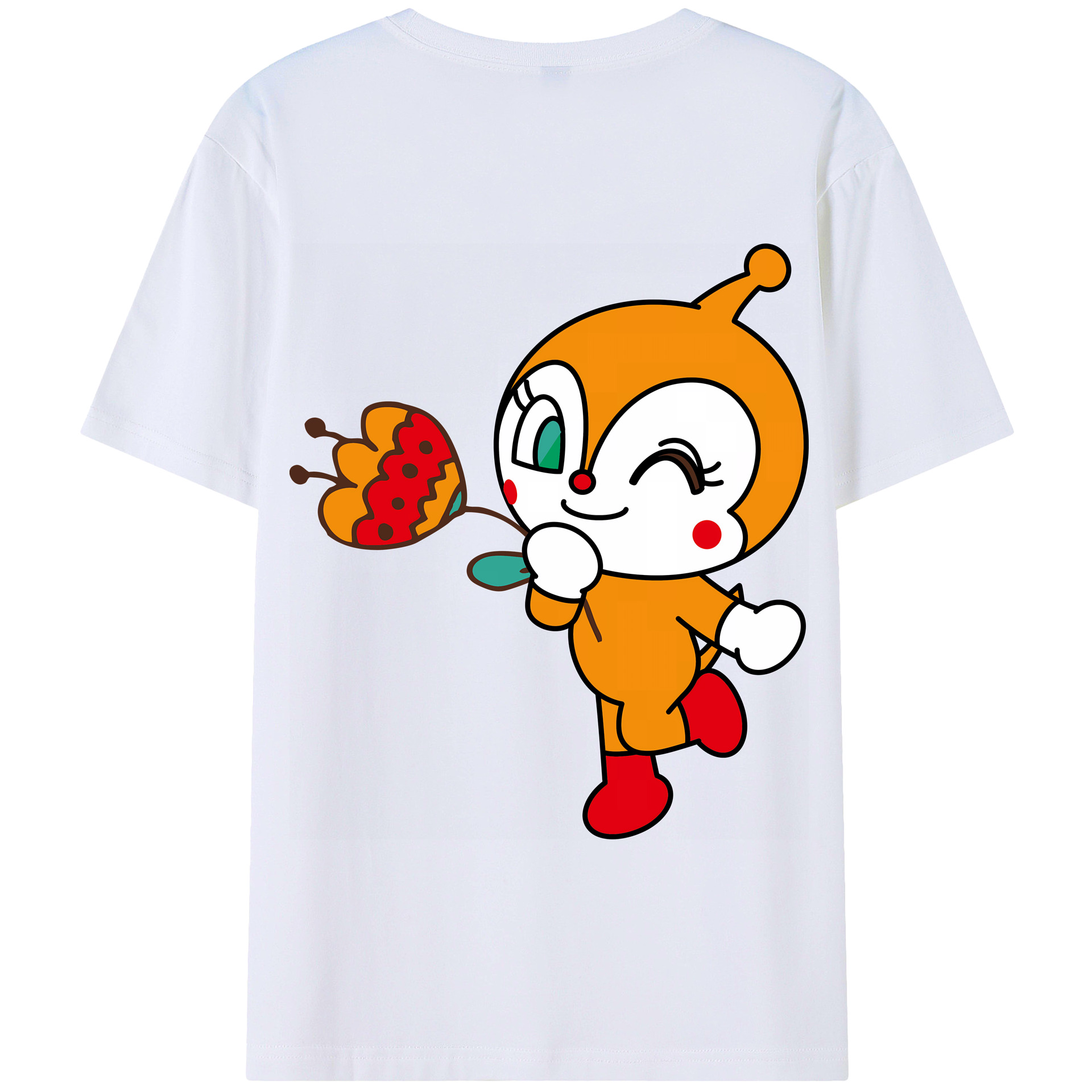 （画像用） アンパンマン Anpanman 綿100％半袖Tシャツ（背面プリント）