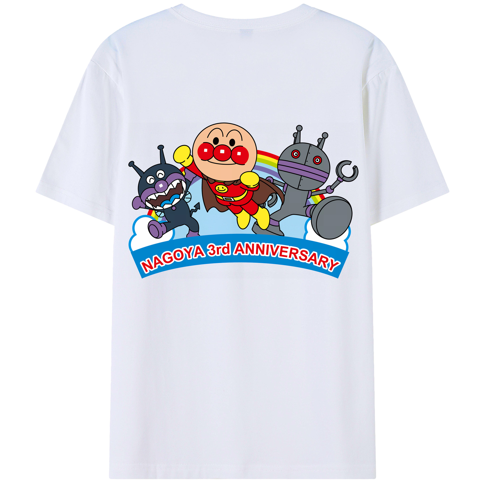 （画像用） アンパンマン Anpanman 綿100％半袖Tシャツ（背面プリント）