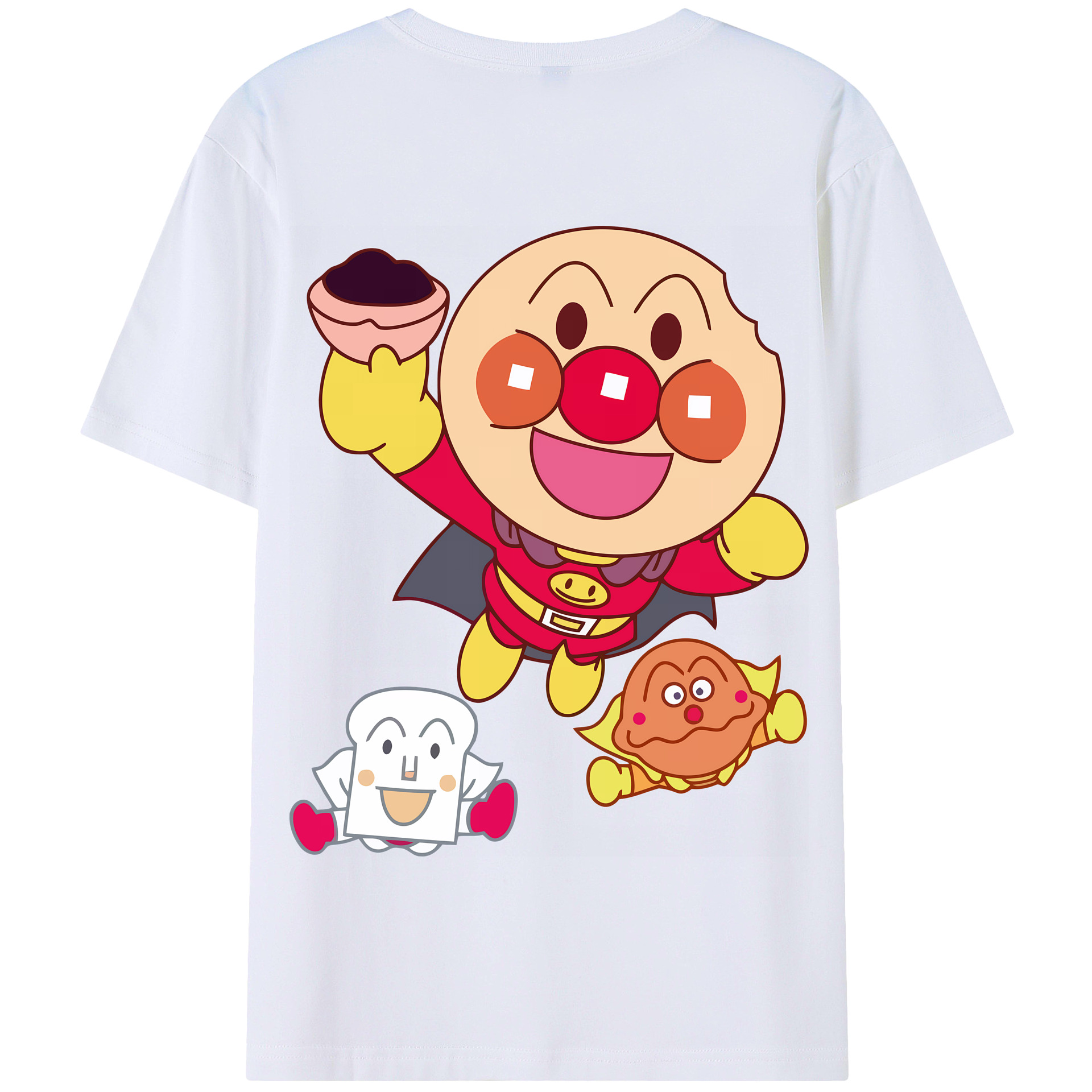 （画像用） アンパンマン Anpanman 綿100％半袖Tシャツ（背面プリント）