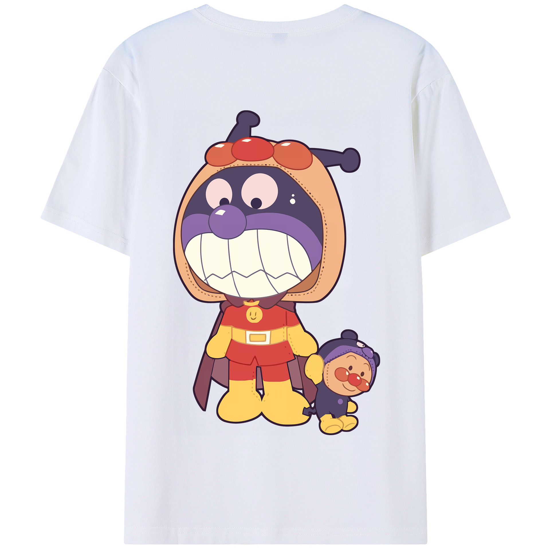 （画像用） アンパンマン Anpanman 綿100％半袖Tシャツ（背面プリント）