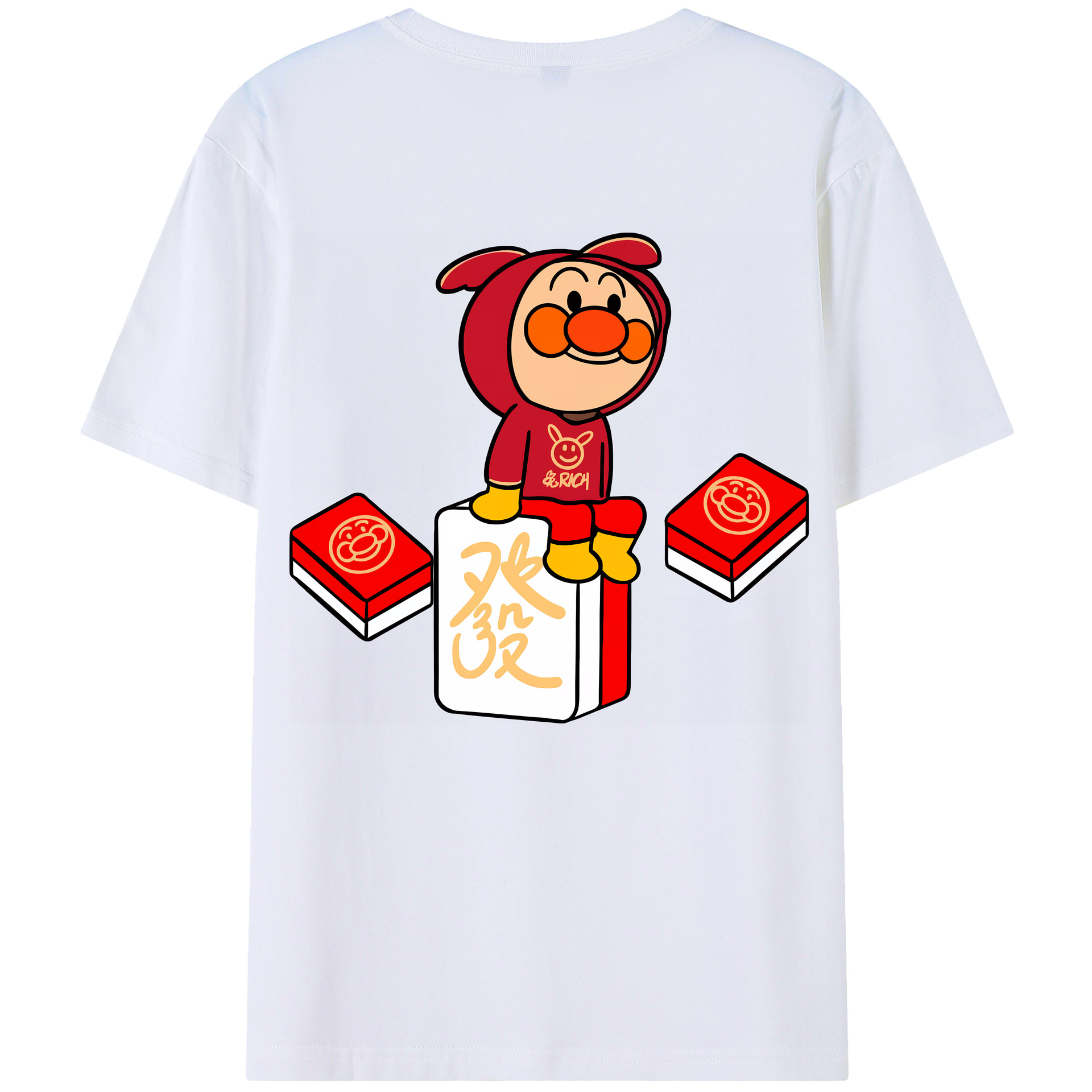 （画像用） アンパンマン Anpanman 綿100％半袖Tシャツ（背面プリント）