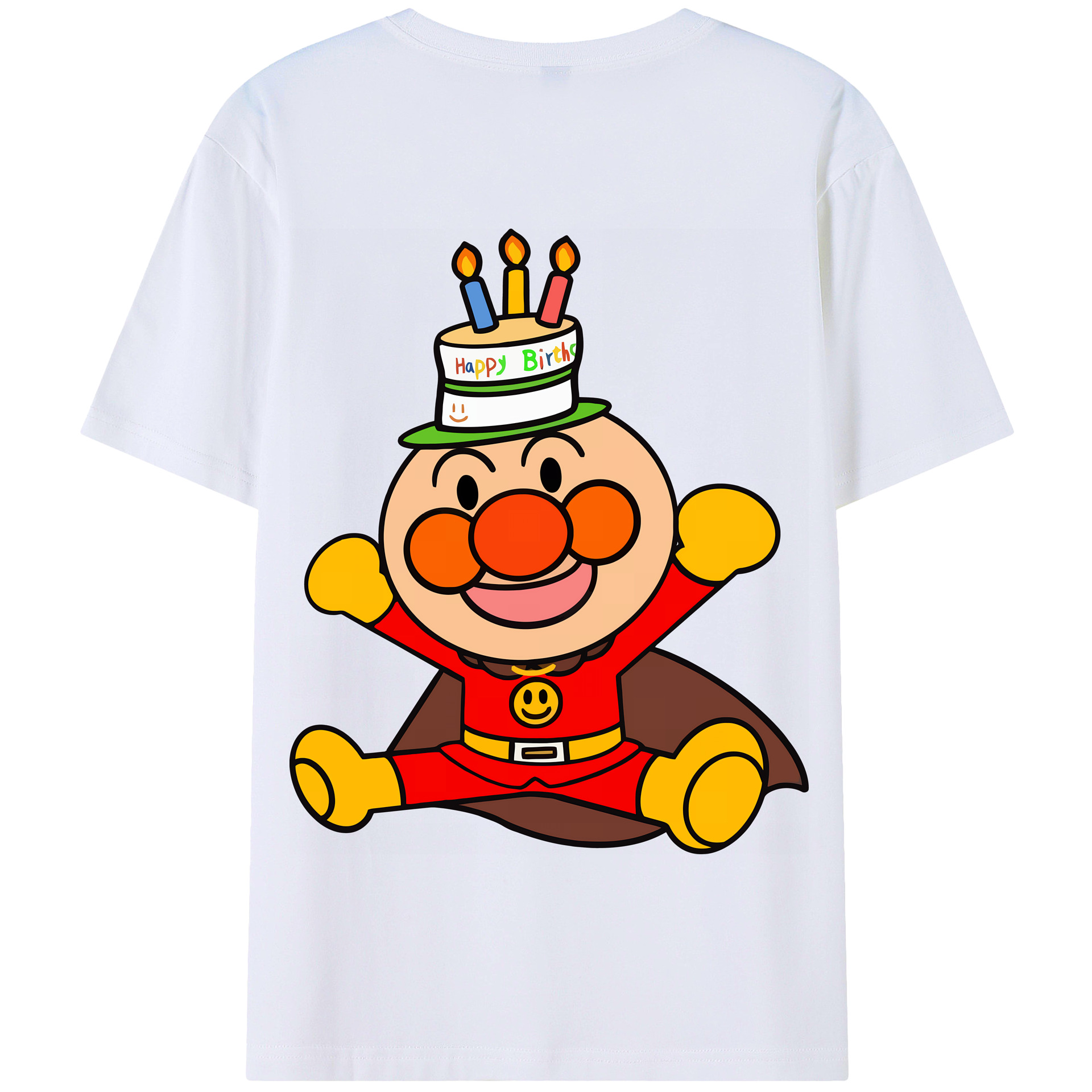 （画像用） アンパンマン Anpanman 綿100％半袖Tシャツ（背面プリント）