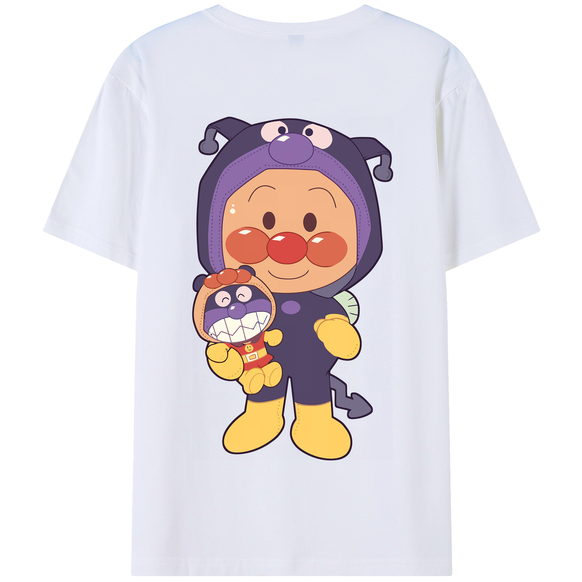 （画像用） アンパンマン Anpanman 綿100％半袖Tシャツ（背面プリント）