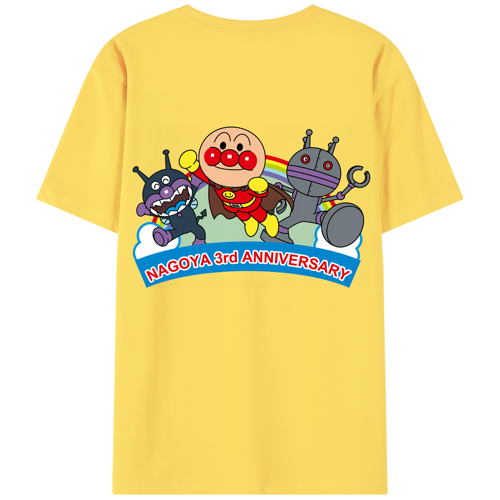 （画像用） アンパンマン Anpanman 綿100％半袖Tシャツ（背面プリント）