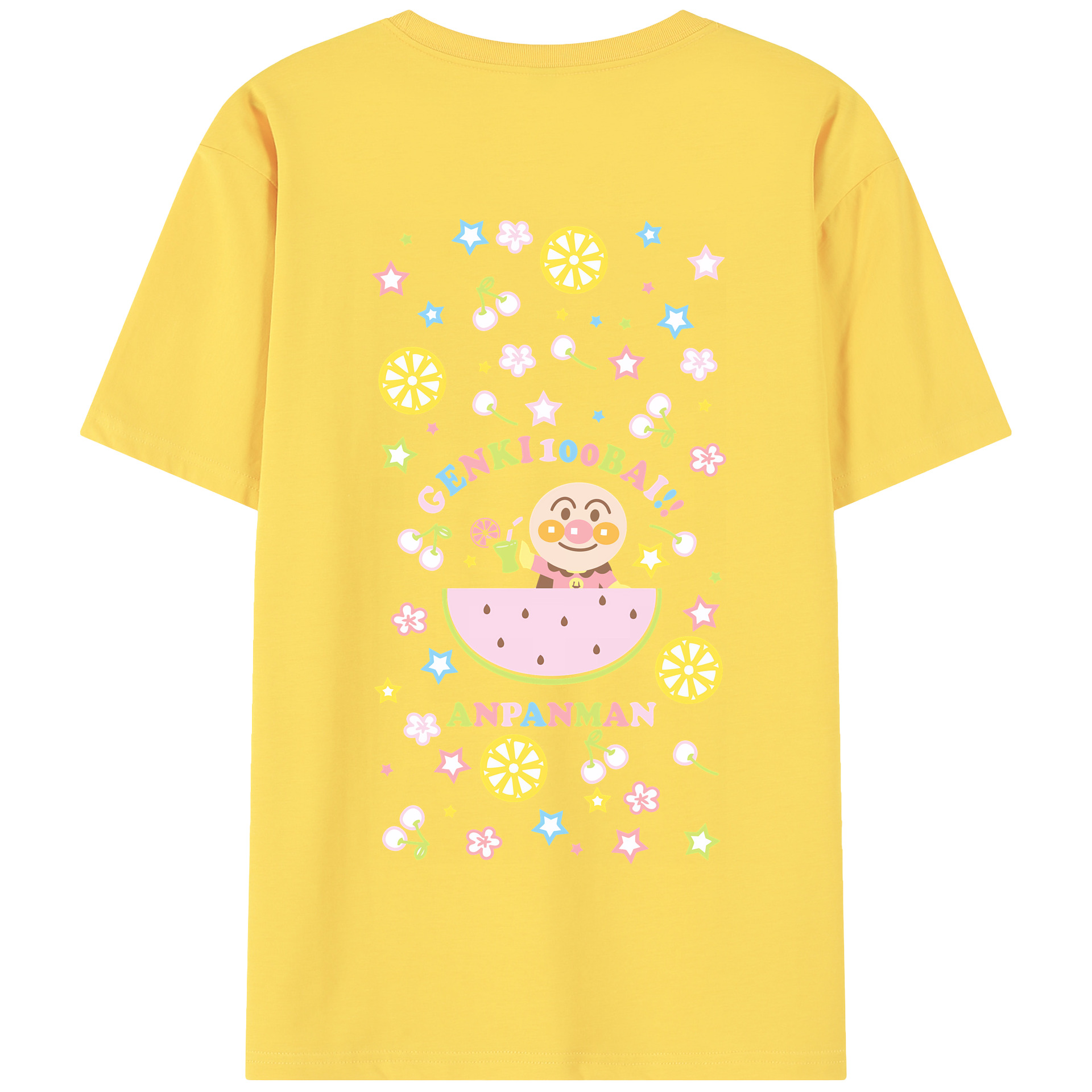 （画像用） アンパンマン Anpanman 綿100％半袖Tシャツ（背面プリント）