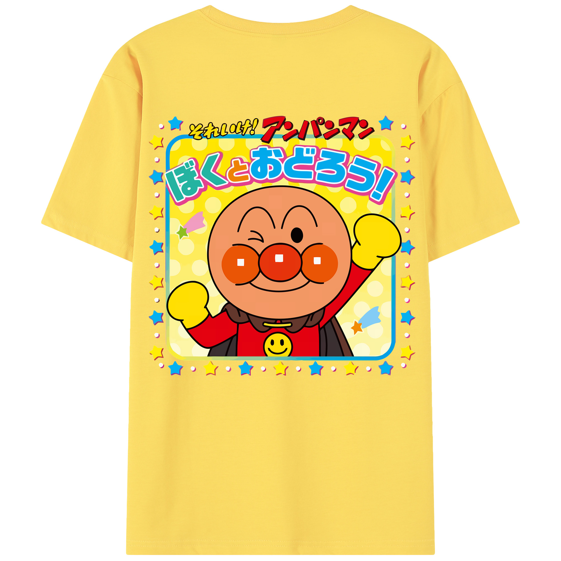 （画像用） アンパンマン Anpanman 綿100％半袖Tシャツ（背面プリント）