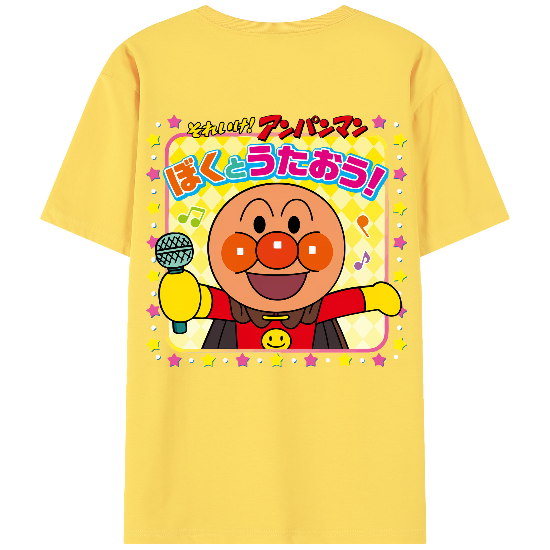 （画像用） アンパンマン Anpanman 綿100％半袖Tシャツ（背面プリント）