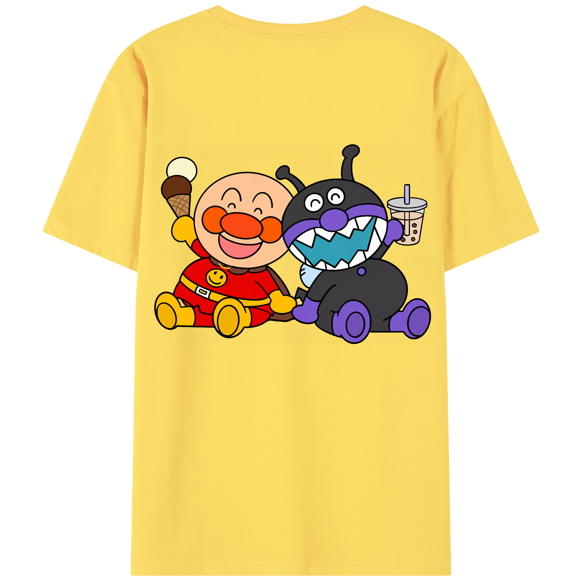 （画像用） アンパンマン Anpanman 綿100％半袖Tシャツ（背面プリント）