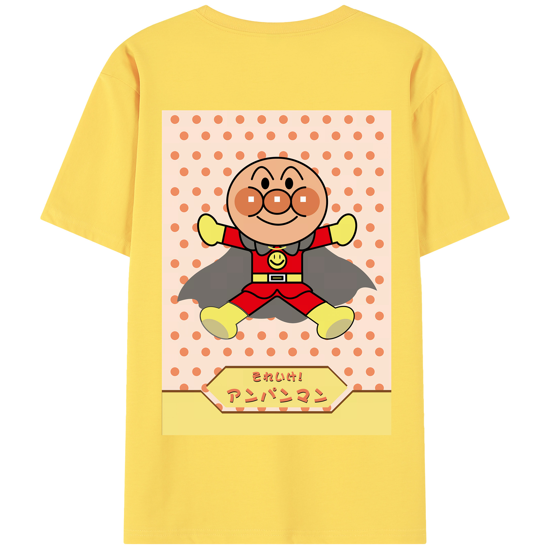 （画像用） アンパンマン Anpanman 綿100％半袖Tシャツ（背面プリント）
