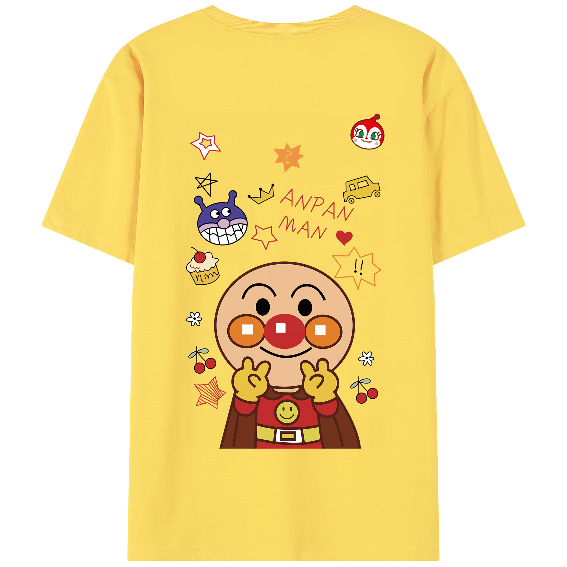 （画像用） アンパンマン Anpanman 綿100％半袖Tシャツ（背面プリント）
