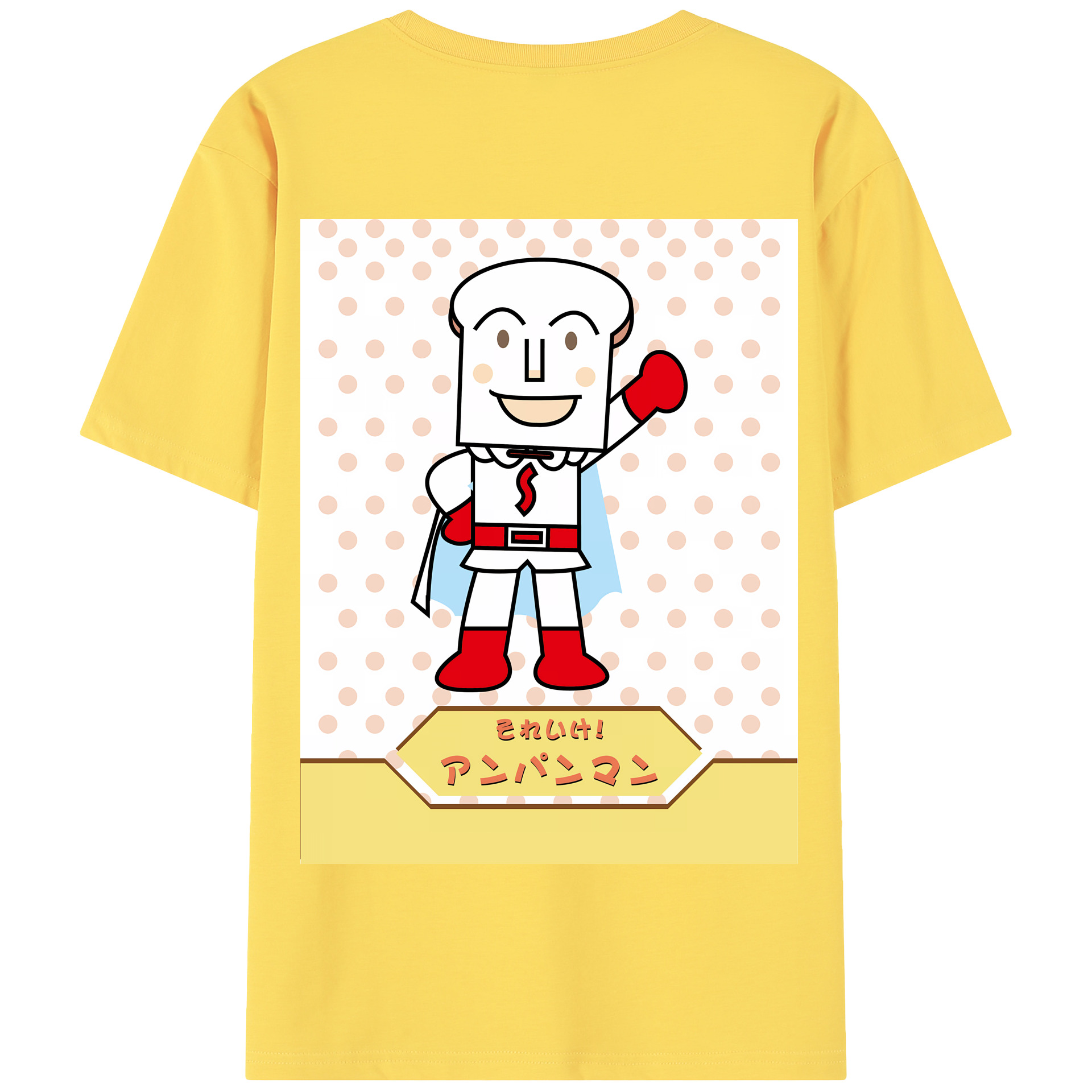（画像用） アンパンマン Anpanman 綿100％半袖Tシャツ（背面プリント）