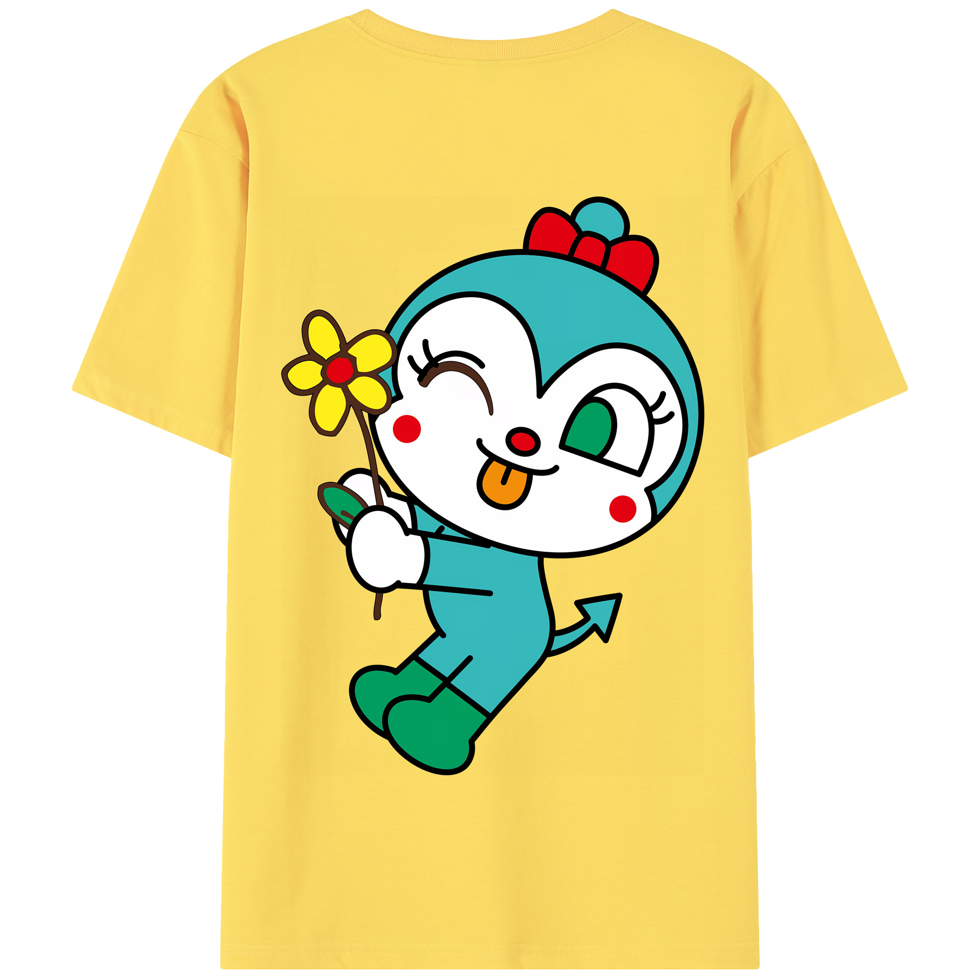 （画像用） アンパンマン Anpanman 綿100％半袖Tシャツ（背面プリント）