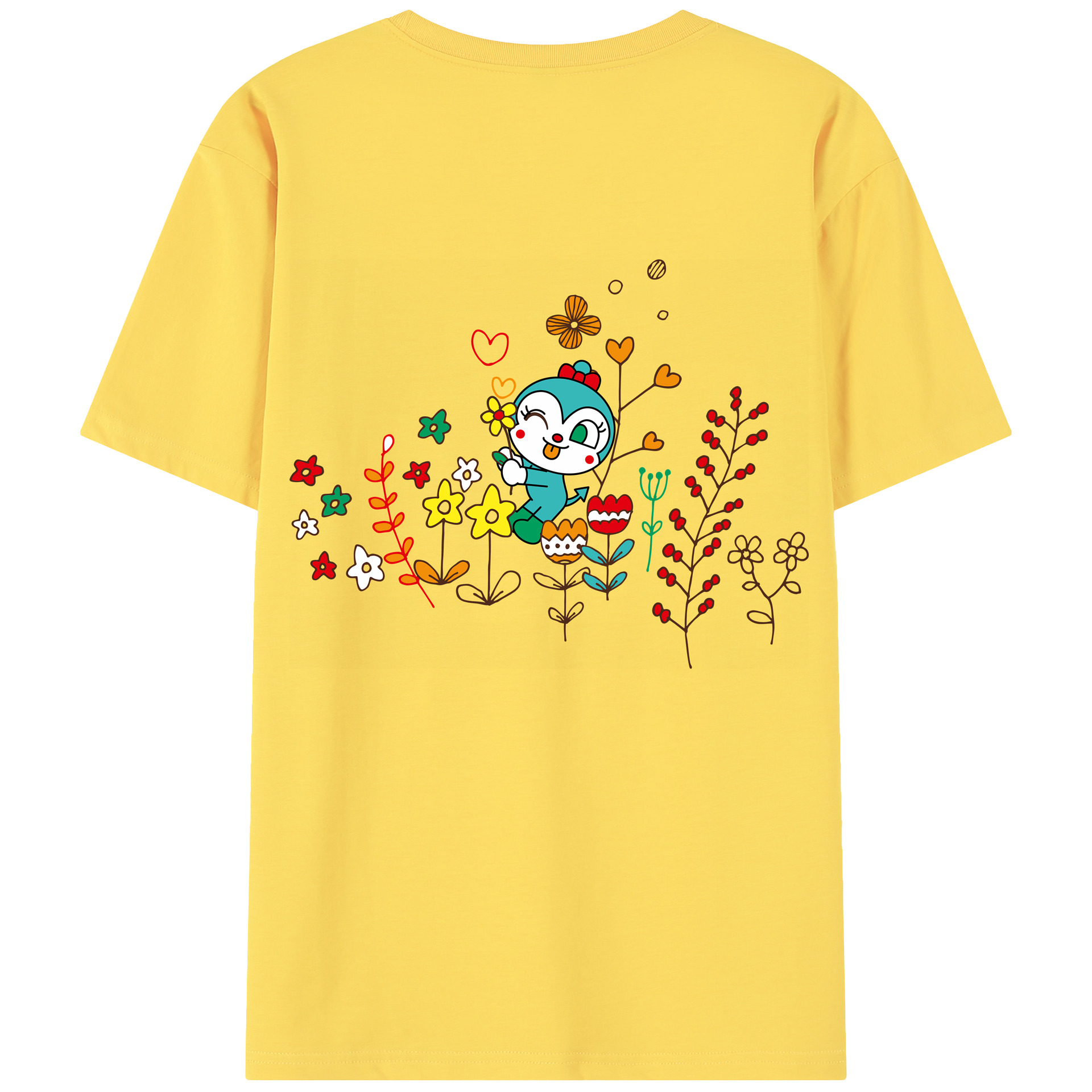 （画像用） アンパンマン Anpanman 綿100％半袖Tシャツ（背面プリント）