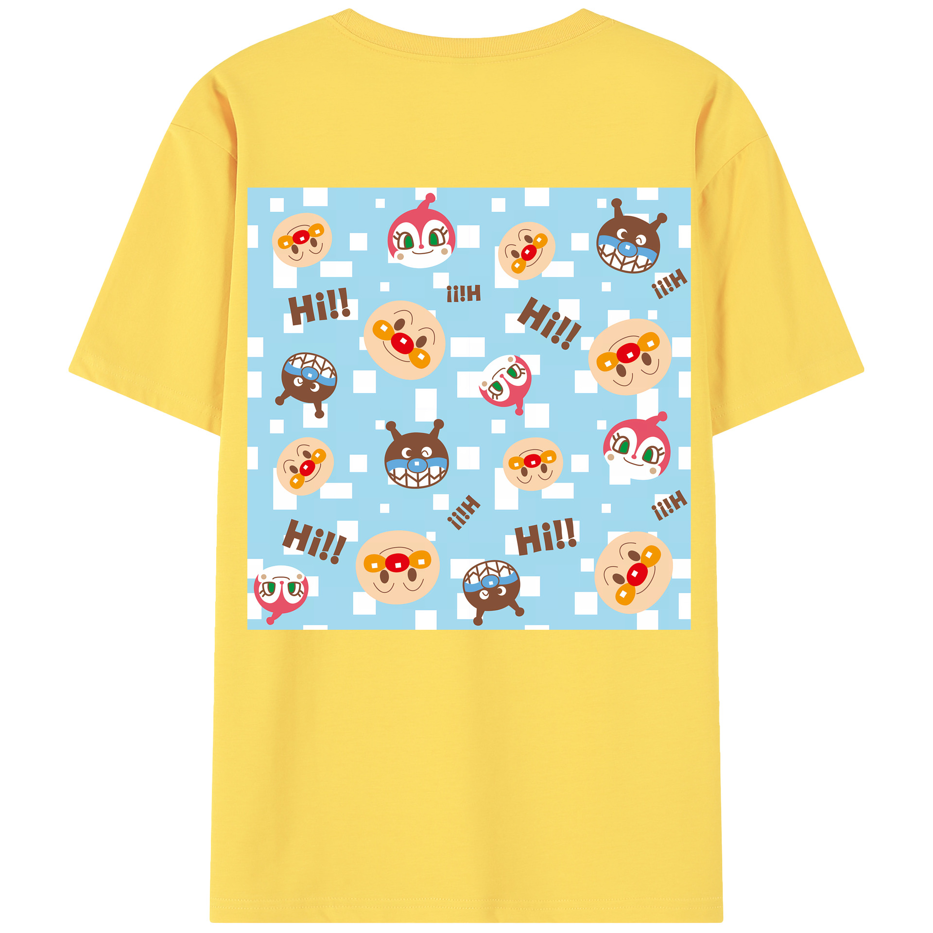 （画像用） アンパンマン Anpanman 綿100％半袖Tシャツ（背面プリント）