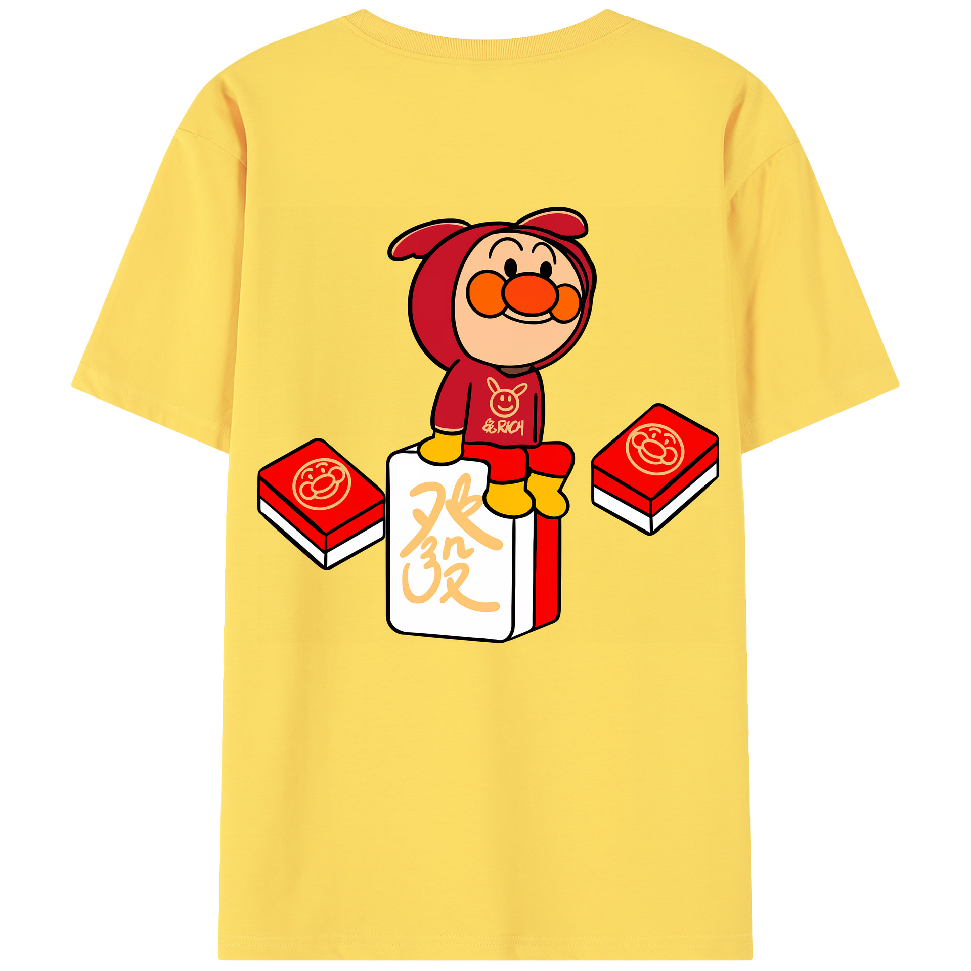 （画像用） アンパンマン Anpanman 綿100％半袖Tシャツ（背面プリント）