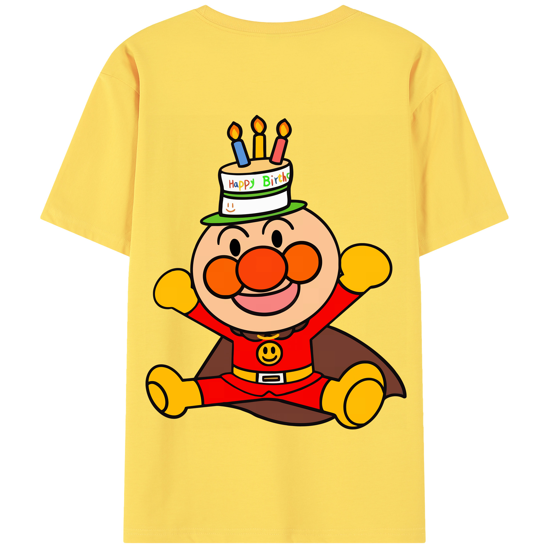（画像用） アンパンマン Anpanman 綿100％半袖Tシャツ（背面プリント）