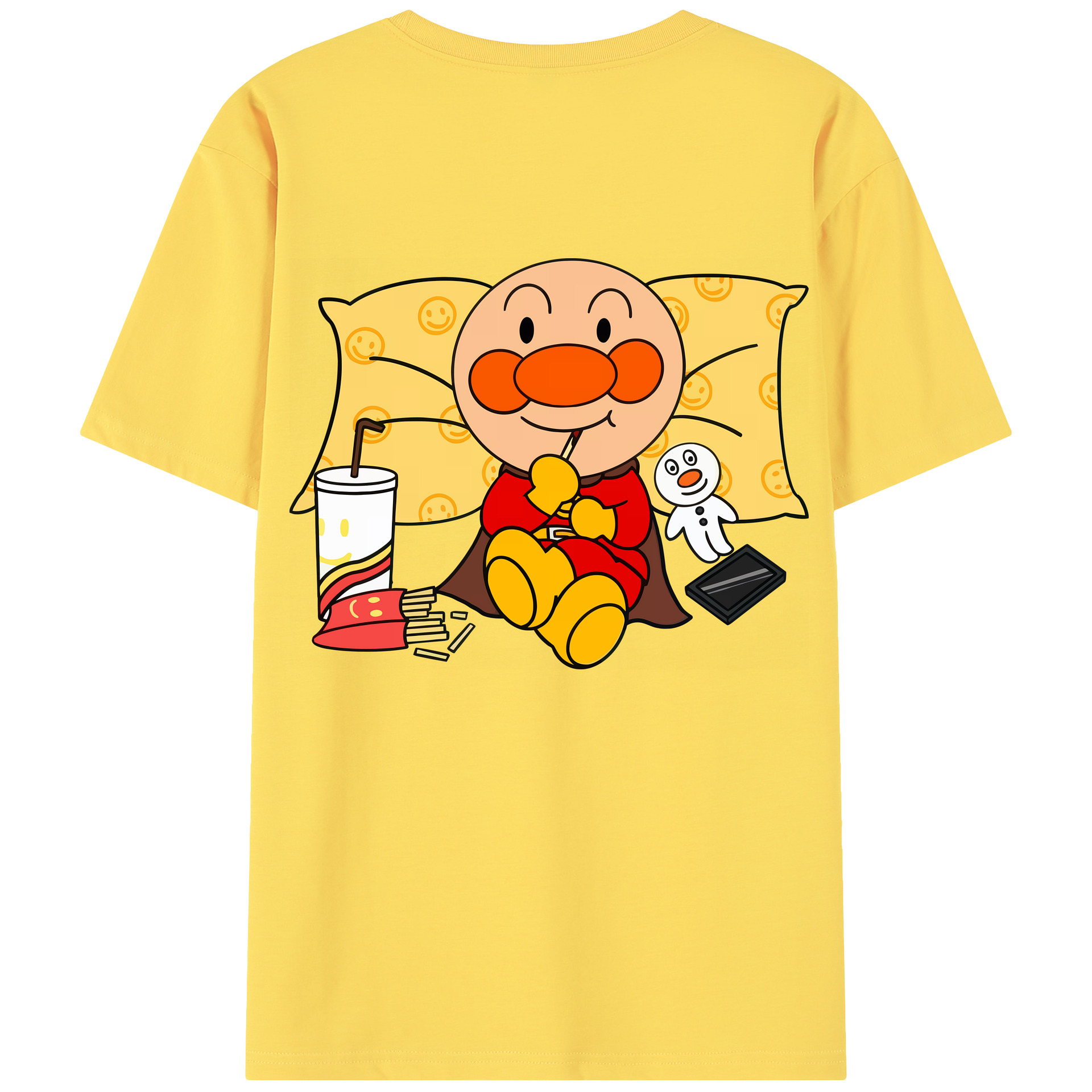 （画像用） アンパンマン Anpanman 綿100％半袖Tシャツ（背面プリント）