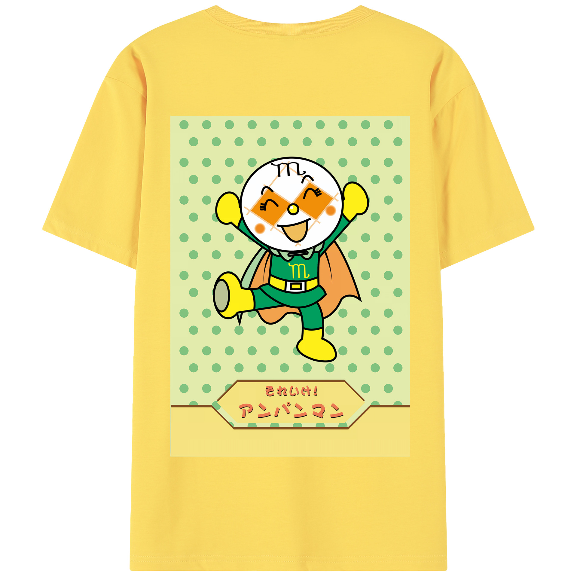 （画像用） アンパンマン Anpanman 綿100％半袖Tシャツ（背面プリント）