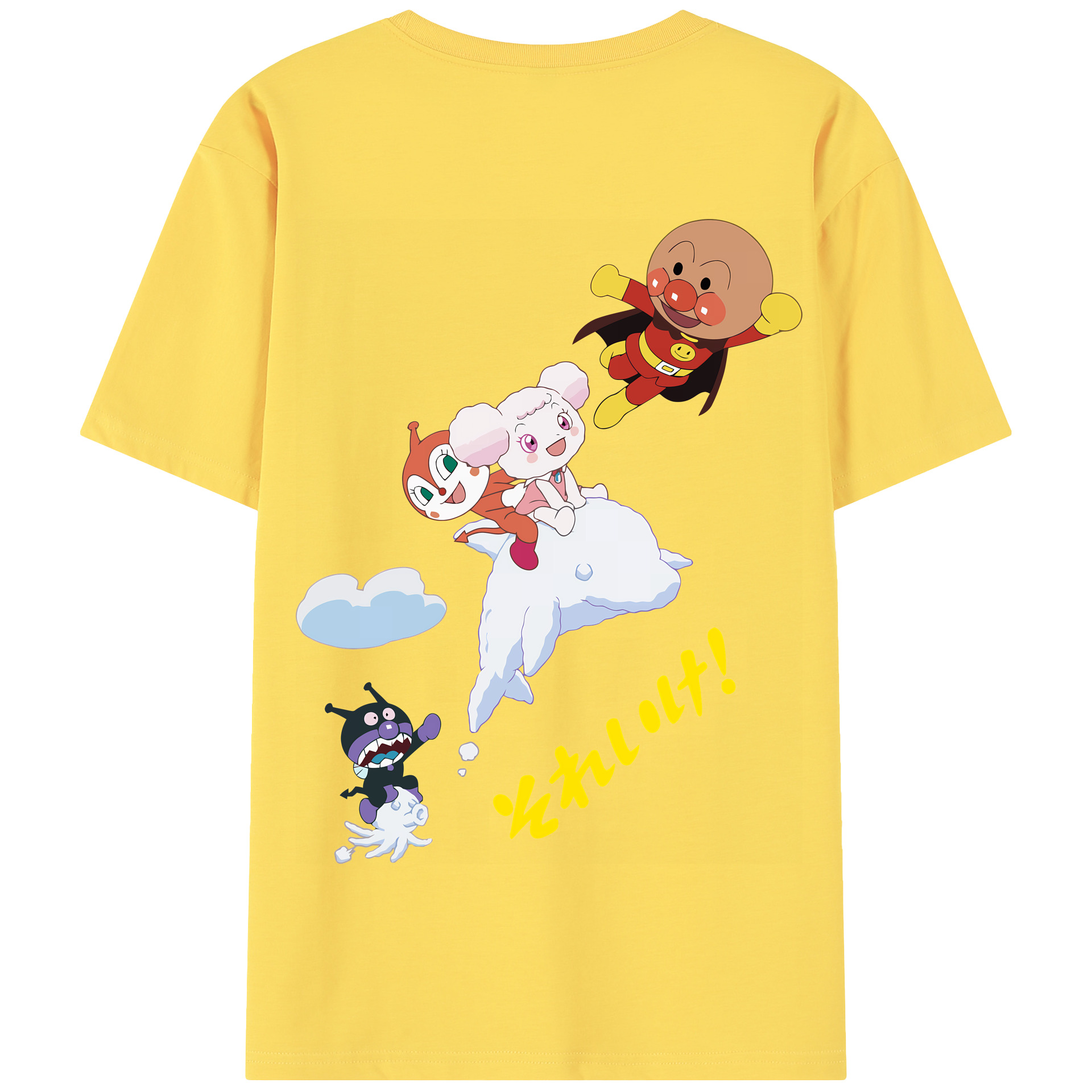 （画像用） アンパンマン Anpanman 綿100％半袖Tシャツ（背面プリント）