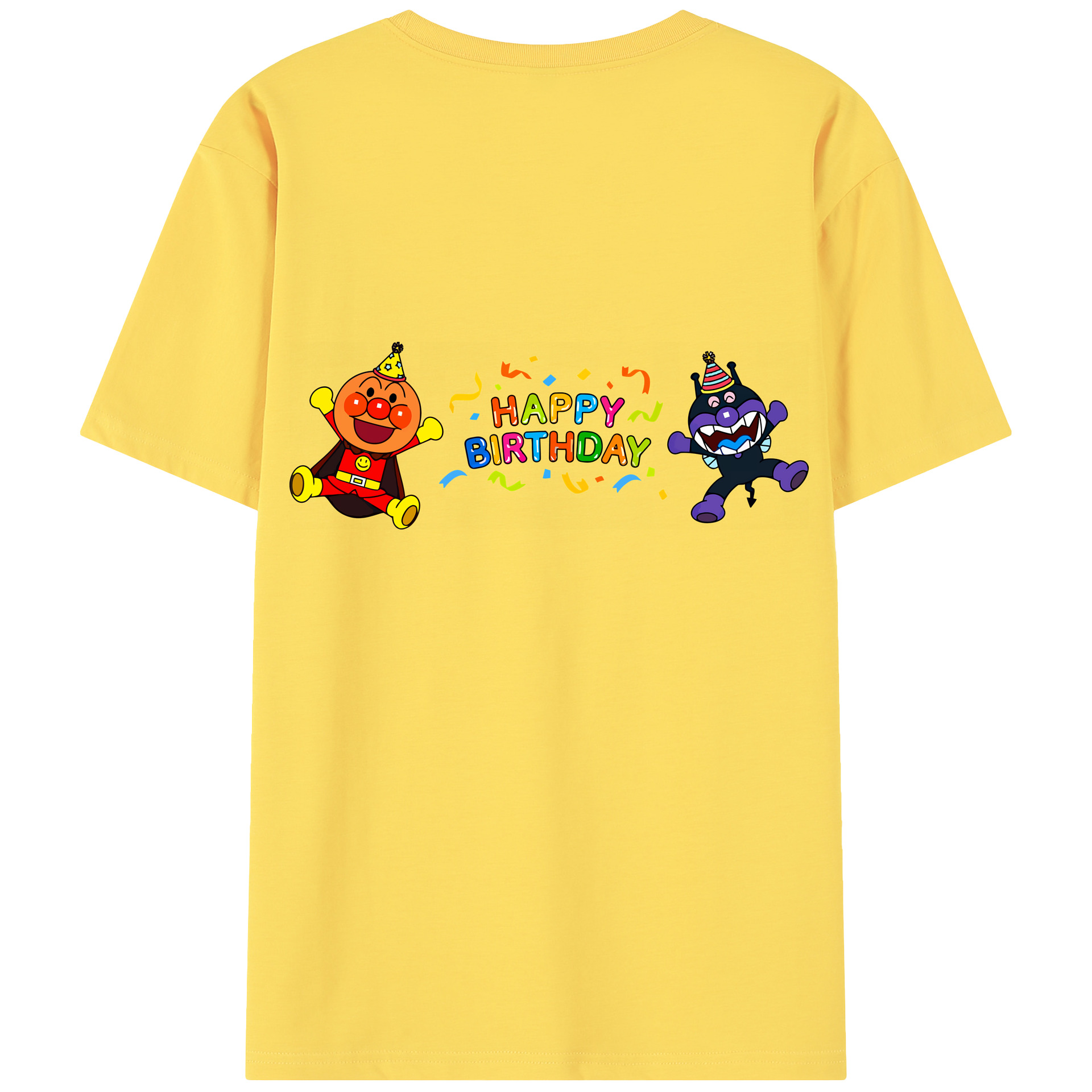 （画像用） アンパンマン Anpanman 綿100％半袖Tシャツ（背面プリント）