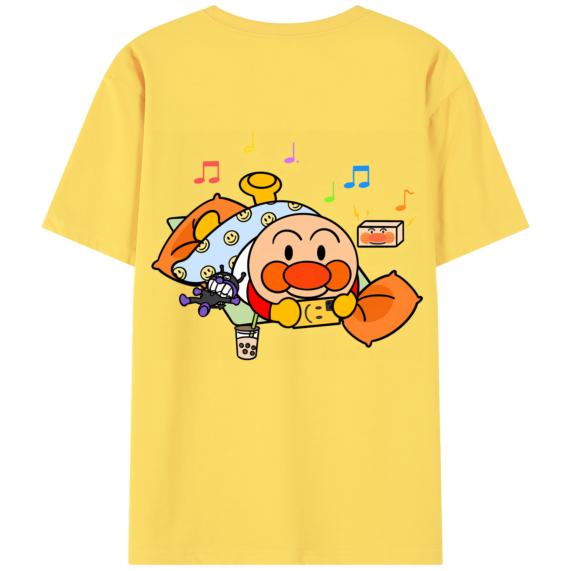 （画像用） アンパンマン Anpanman 綿100％半袖Tシャツ（背面プリント）