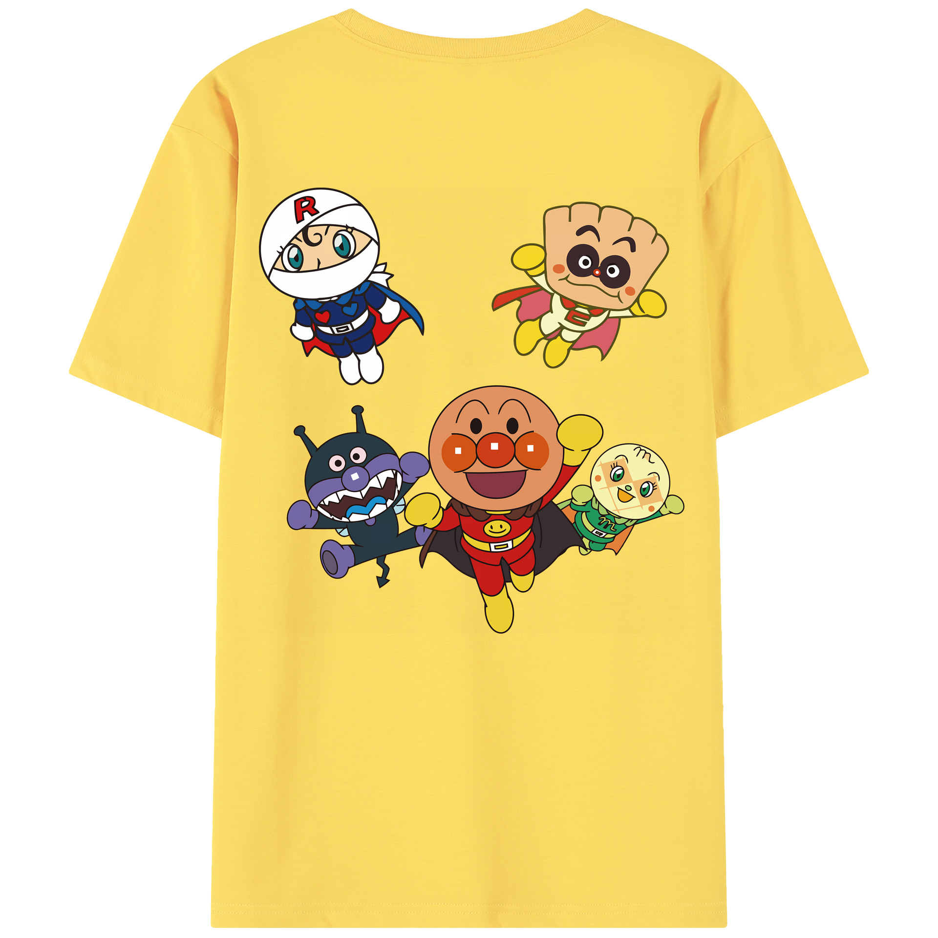 （画像用） アンパンマン Anpanman 綿100％半袖Tシャツ（背面プリント）