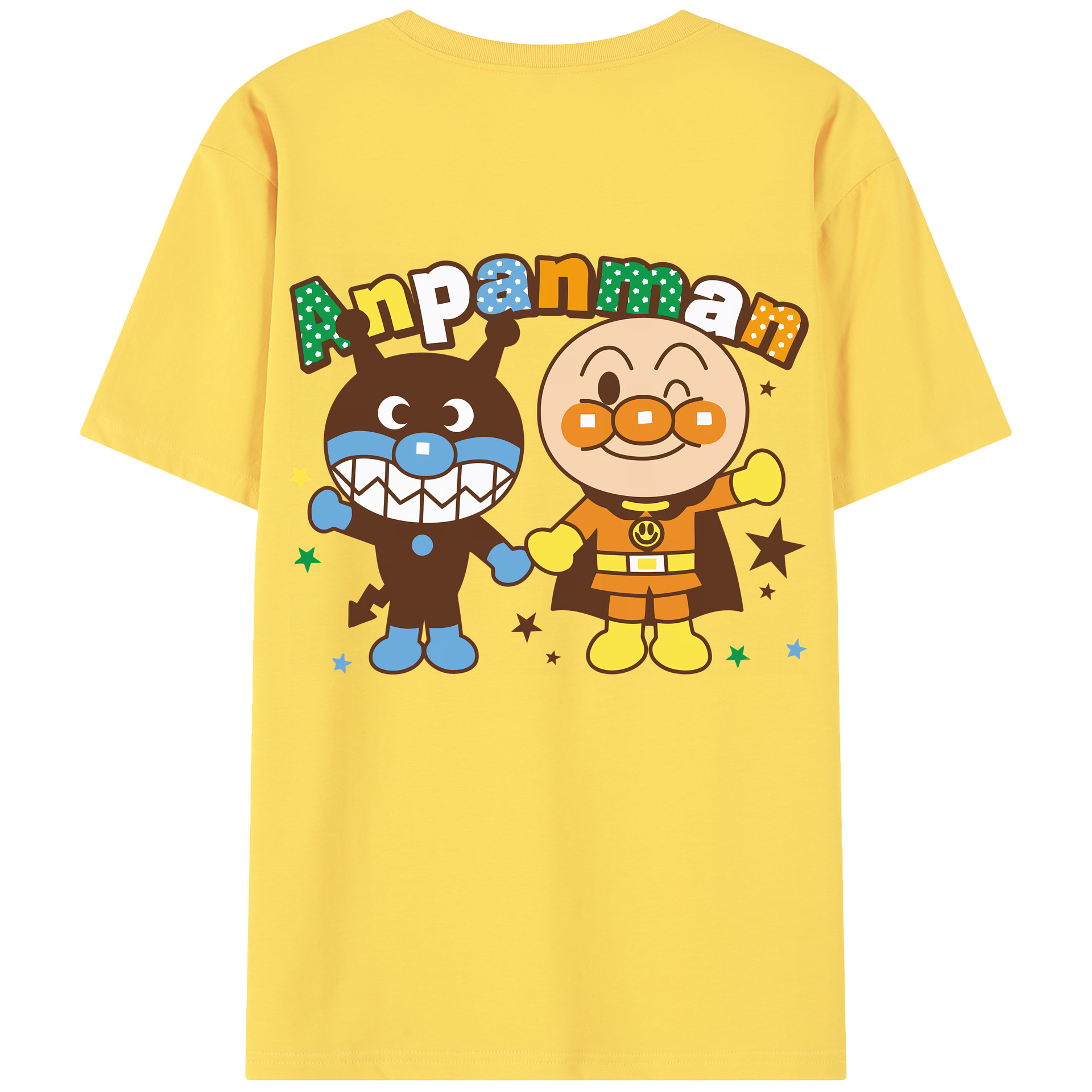 （画像用） アンパンマン Anpanman 綿100％半袖Tシャツ（背面プリント）