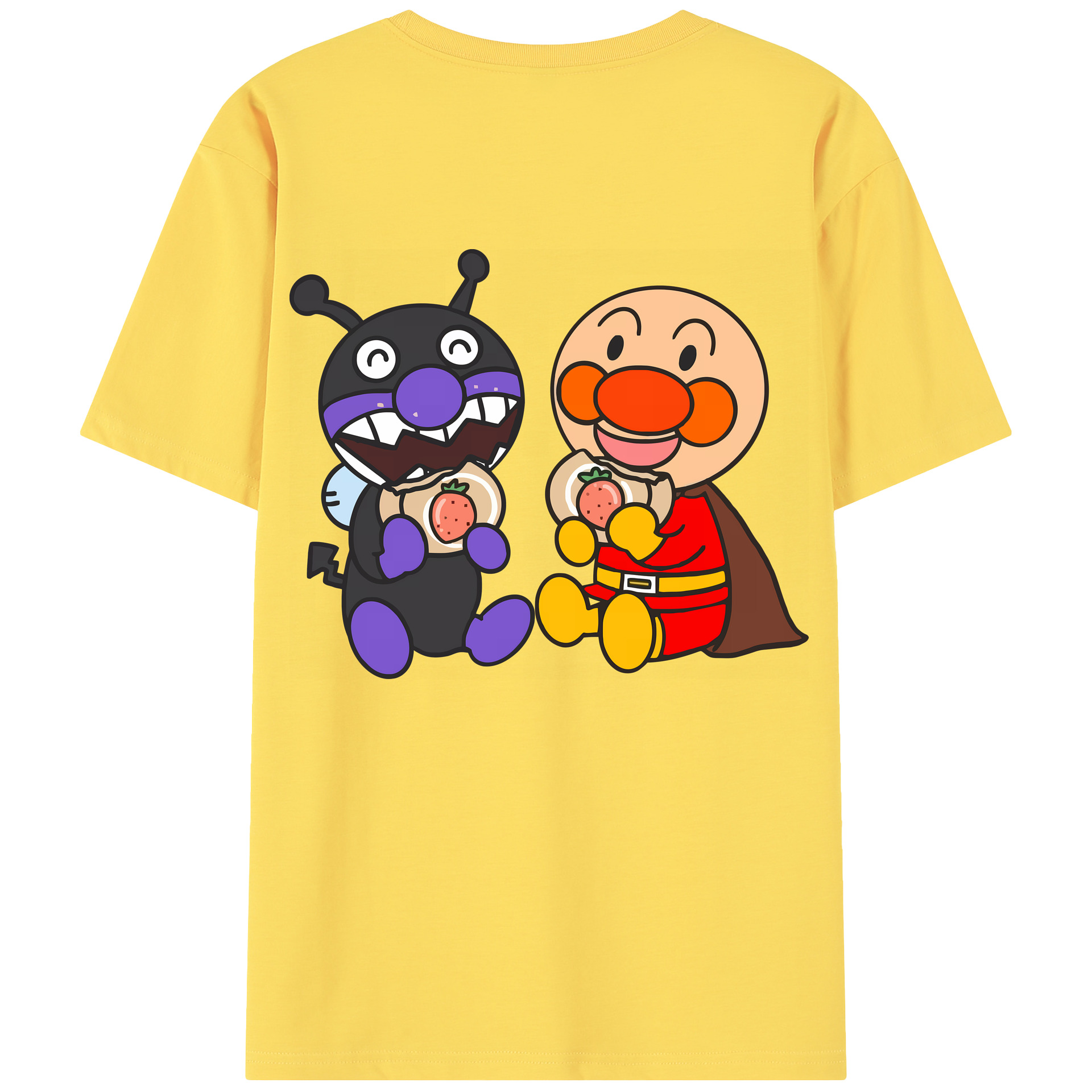 （画像用） アンパンマン Anpanman 綿100％半袖Tシャツ（背面プリント）
