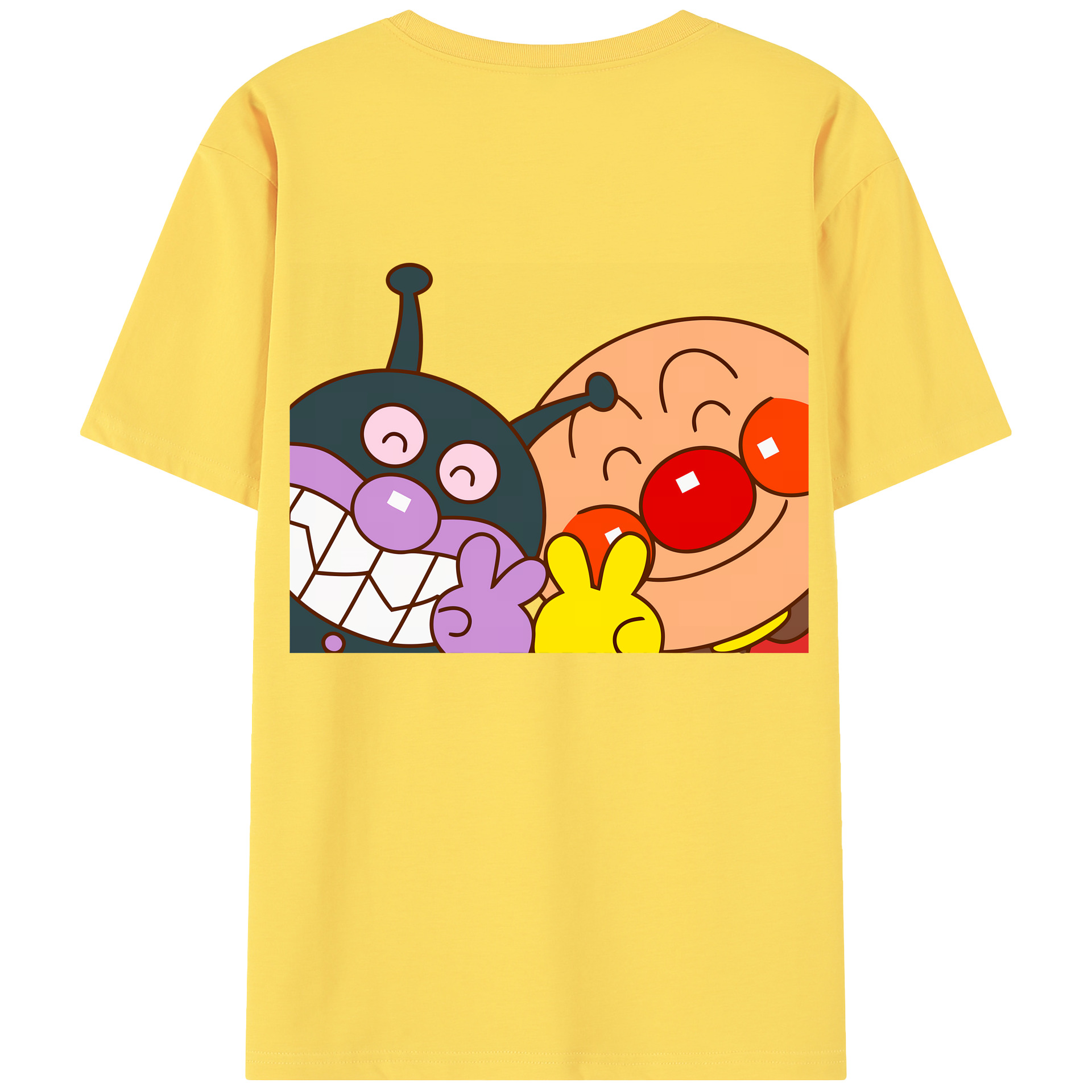 （画像用） アンパンマン Anpanman 綿100％半袖Tシャツ（背面プリント）