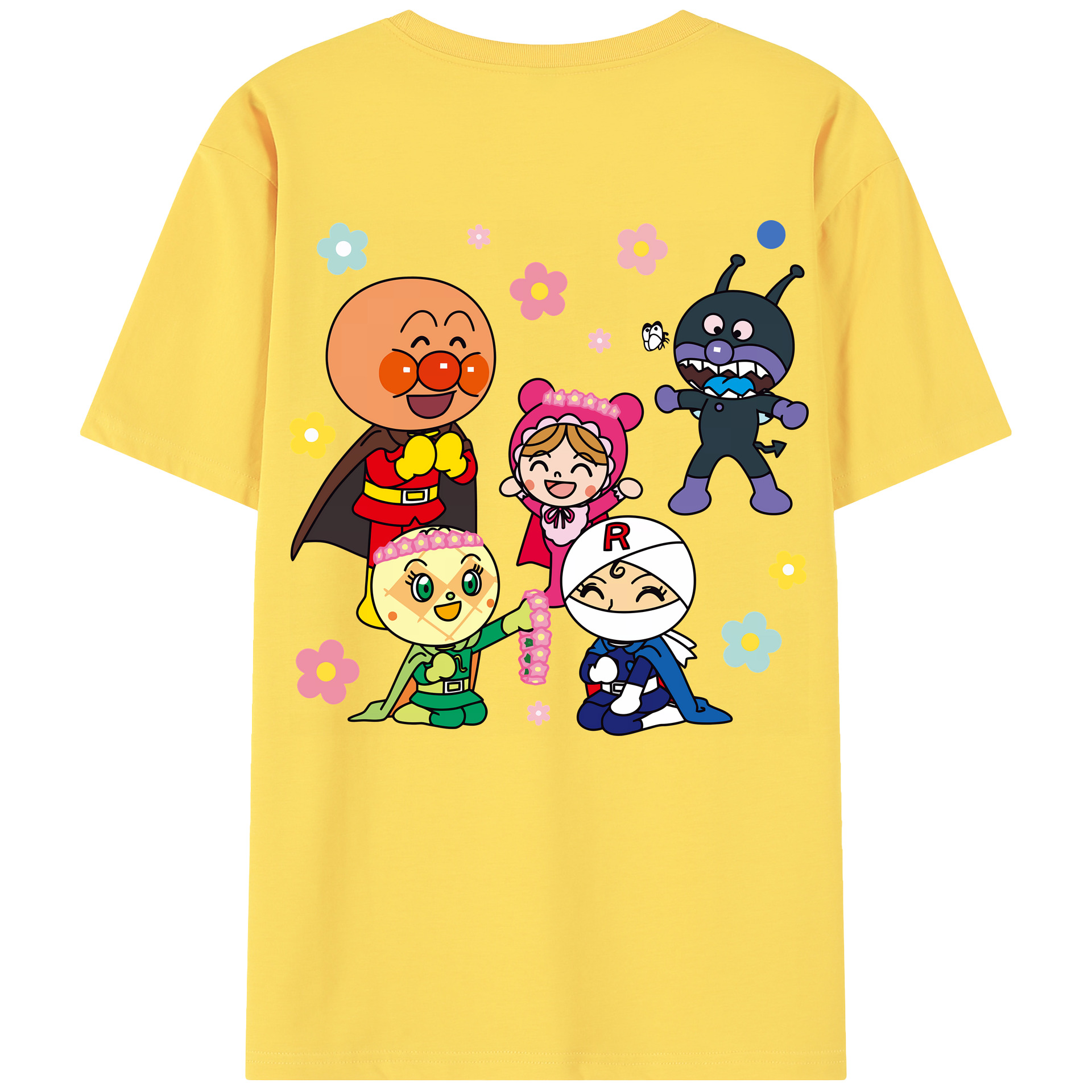 （画像用） アンパンマン Anpanman 綿100％半袖Tシャツ（背面プリント）