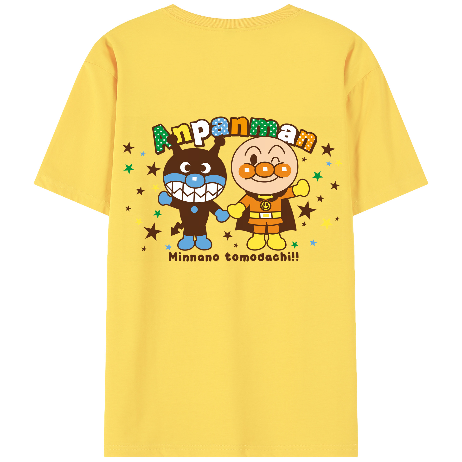（画像用） アンパンマン Anpanman 綿100％半袖Tシャツ（背面プリント）