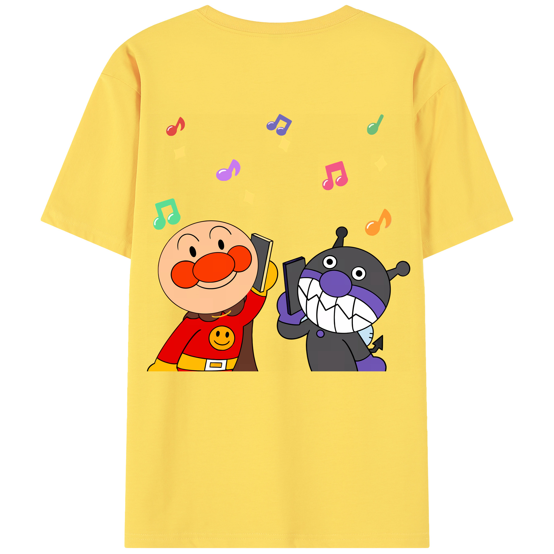 （画像用） アンパンマン Anpanman 綿100％半袖Tシャツ（背面プリント）