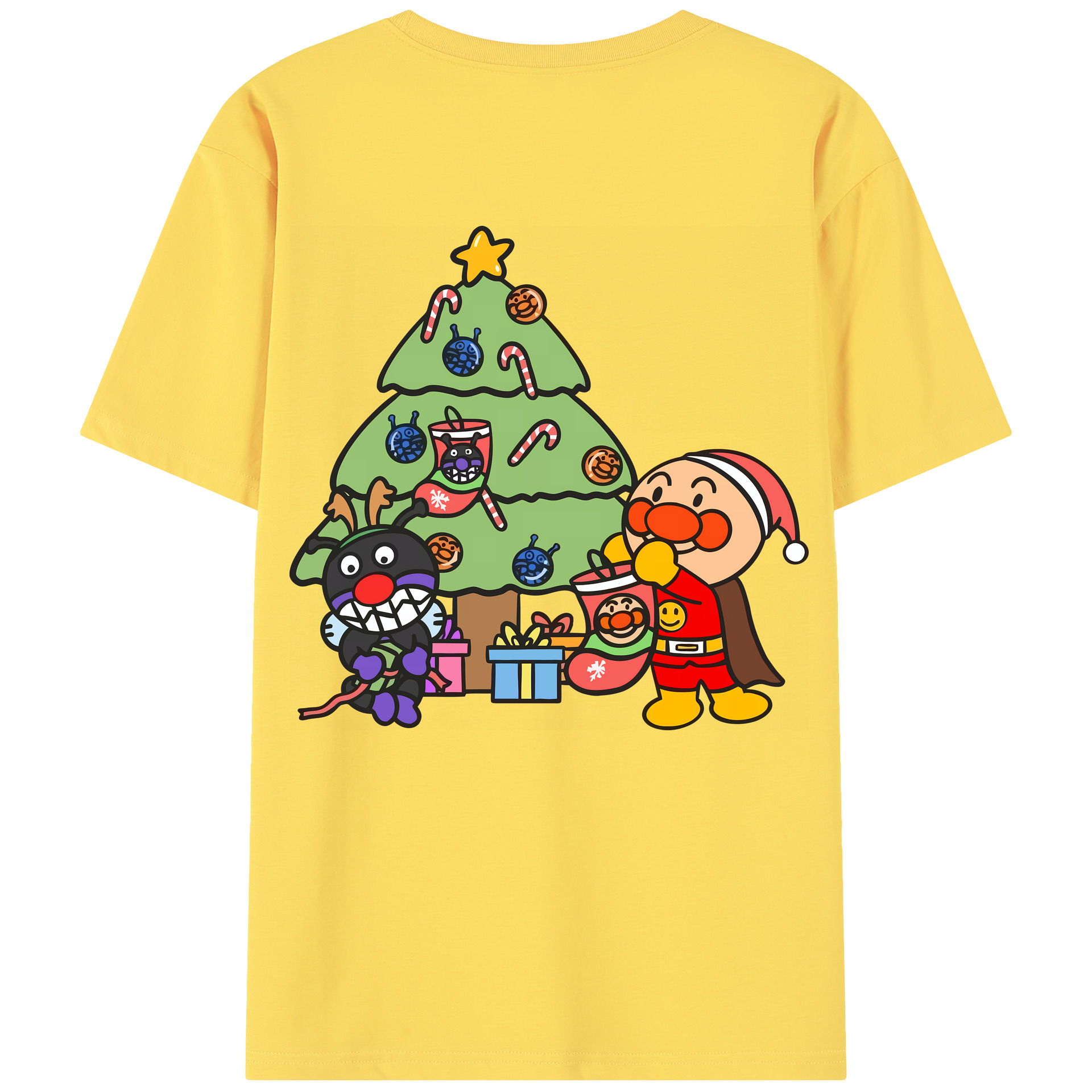 （画像用） アンパンマン Anpanman 綿100％半袖Tシャツ（背面プリント）