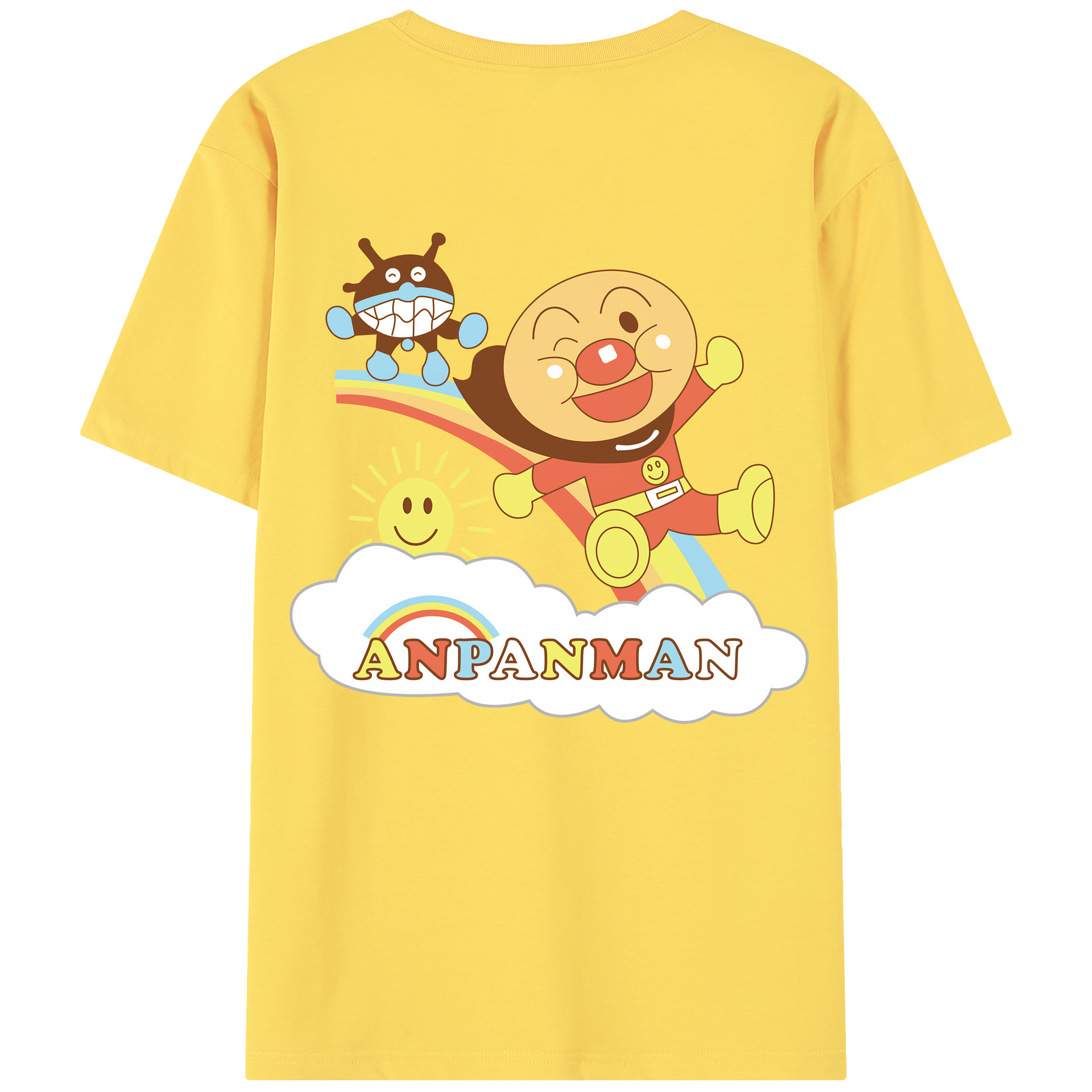 （画像用） アンパンマン Anpanman 綿100％半袖Tシャツ（背面プリント）