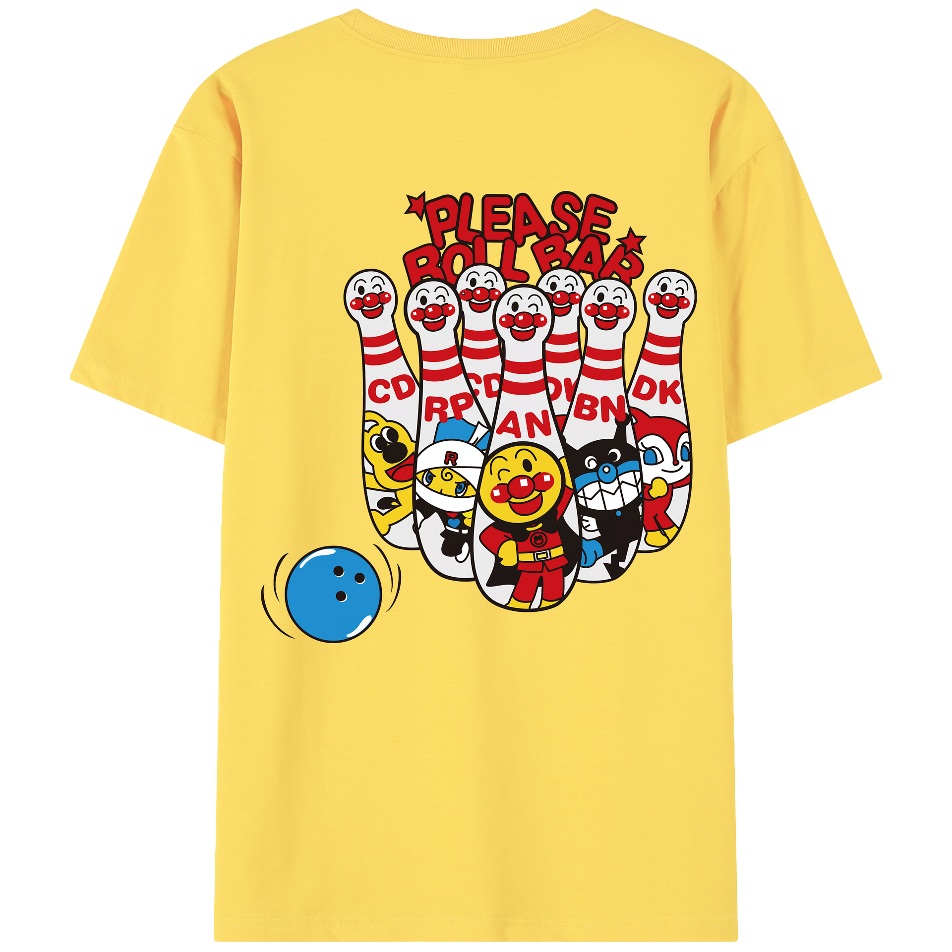 （画像用） アンパンマン Anpanman 綿100％半袖Tシャツ（背面プリント）