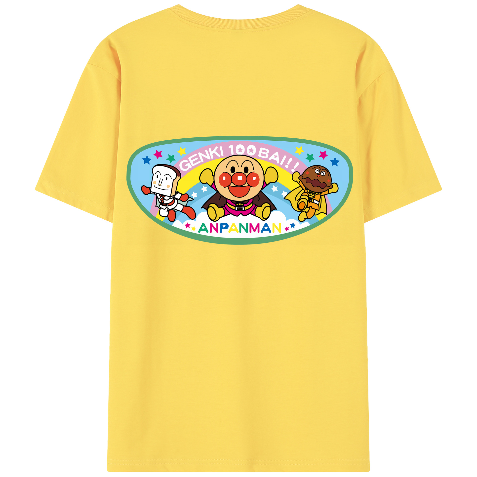 （画像用） アンパンマン Anpanman 綿100％半袖Tシャツ（背面プリント）